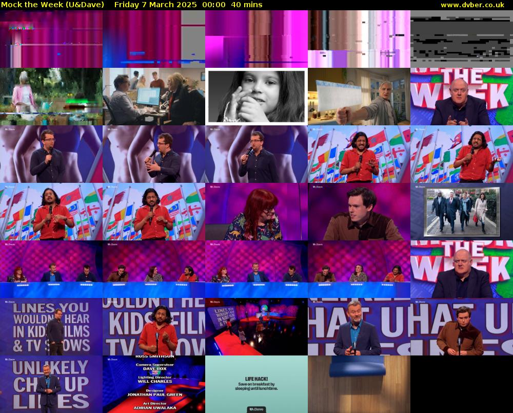 Mock the Week (U&Dave) Friday 7 March 2025 00:00 - 00:40