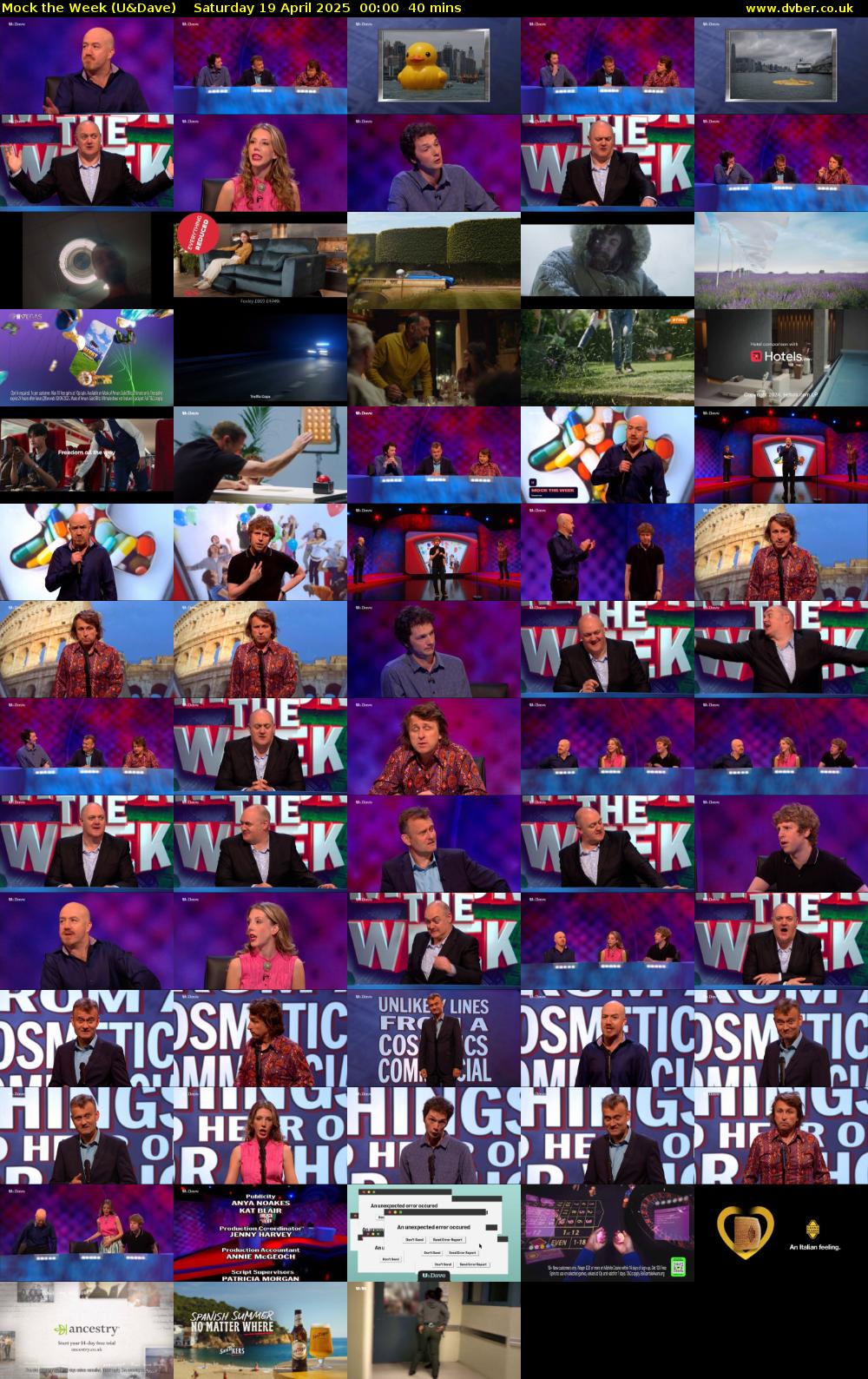 Mock the Week (U&Dave) Saturday 19 April 2025 00:00 - 00:40