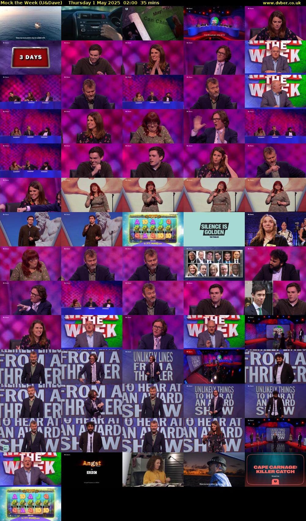 Mock the Week (U&Dave) Thursday 1 May 2025 02:00 - 02:35