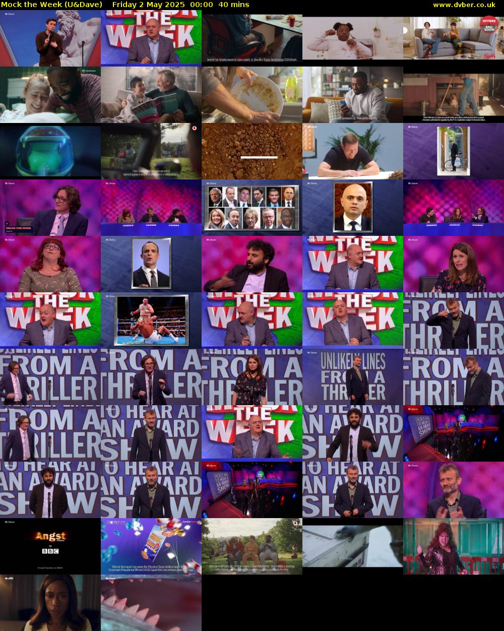Mock the Week (U&Dave) Friday 2 May 2025 00:00 - 00:40
