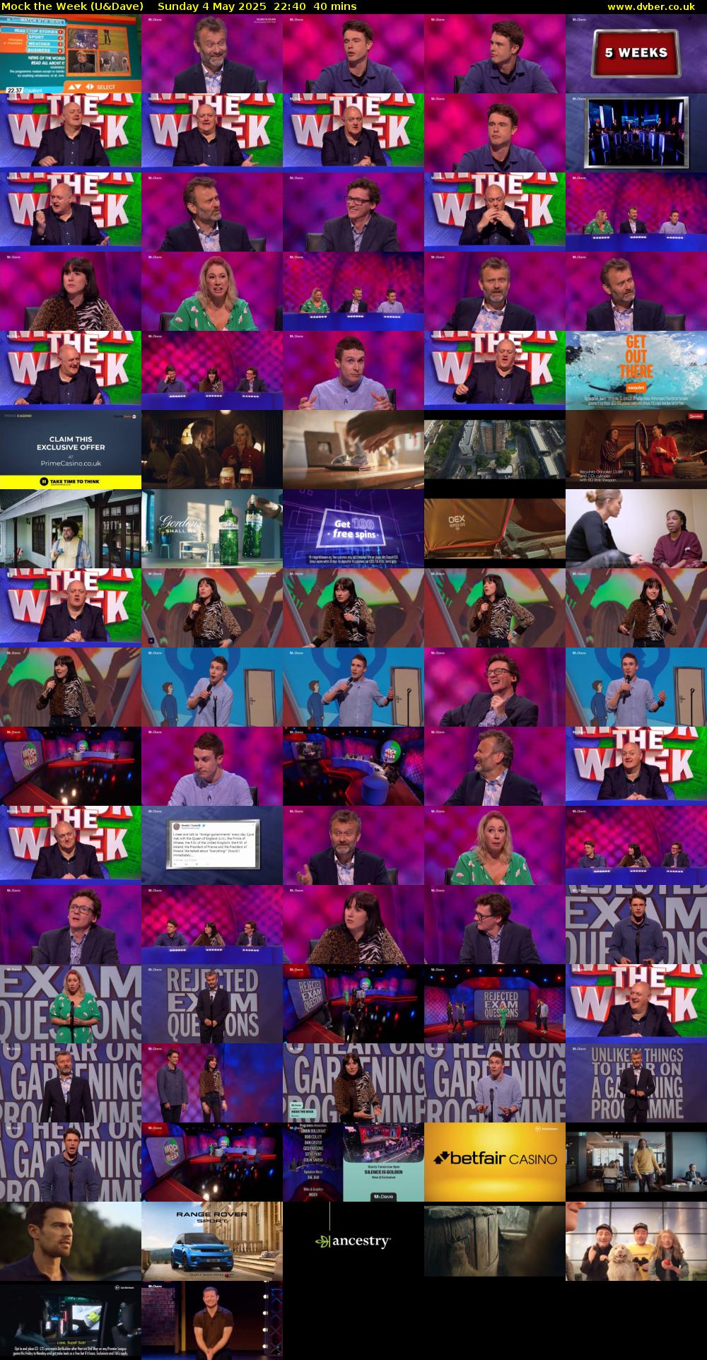 Mock the Week (U&Dave) Sunday 4 May 2025 22:40 - 23:20