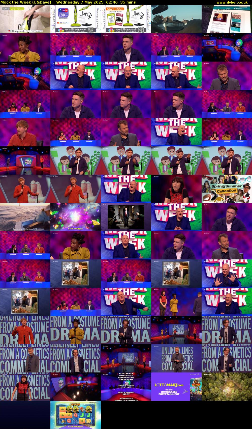 Mock the Week (U&Dave) Wednesday 7 May 2025 02:40 - 03:15
