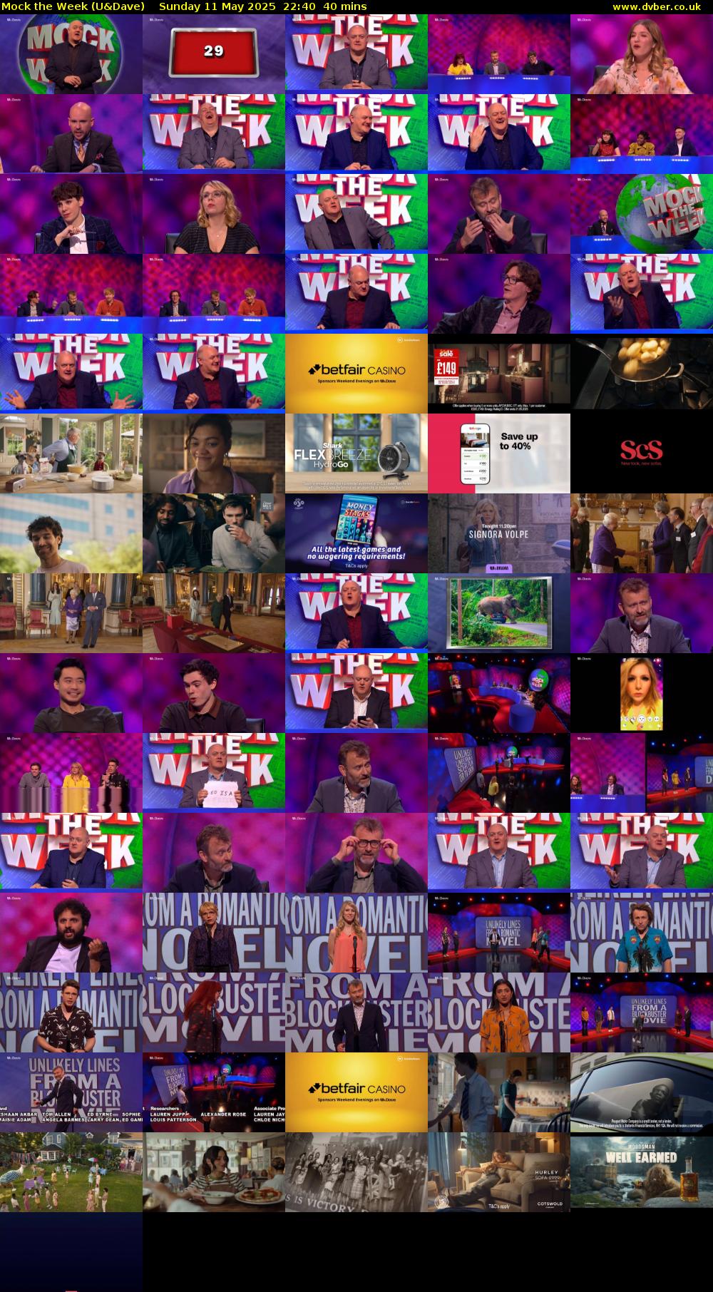 Mock the Week (U&Dave) Sunday 11 May 2025 22:40 - 23:20