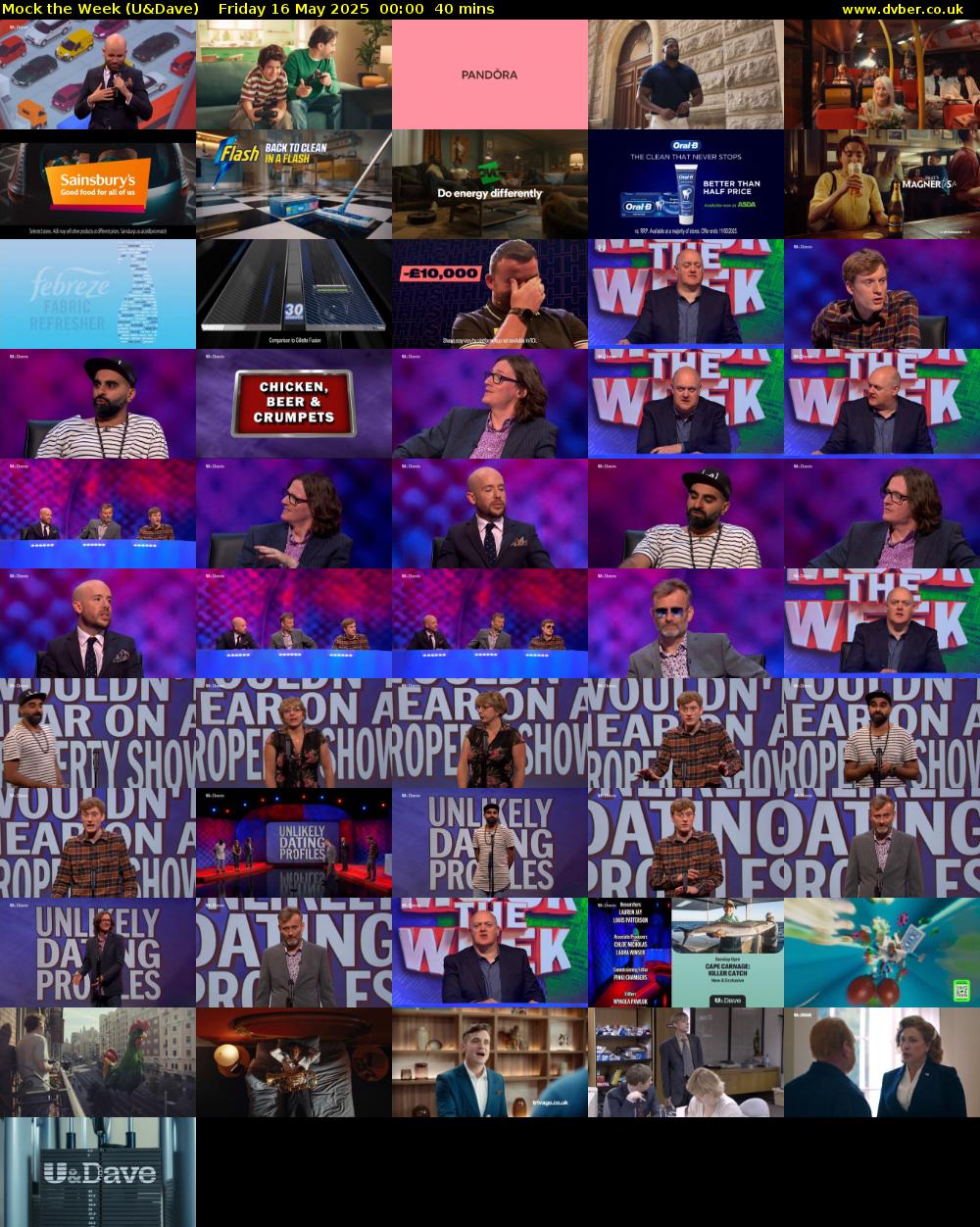 Mock the Week (U&Dave) Friday 16 May 2025 00:00 - 00:40