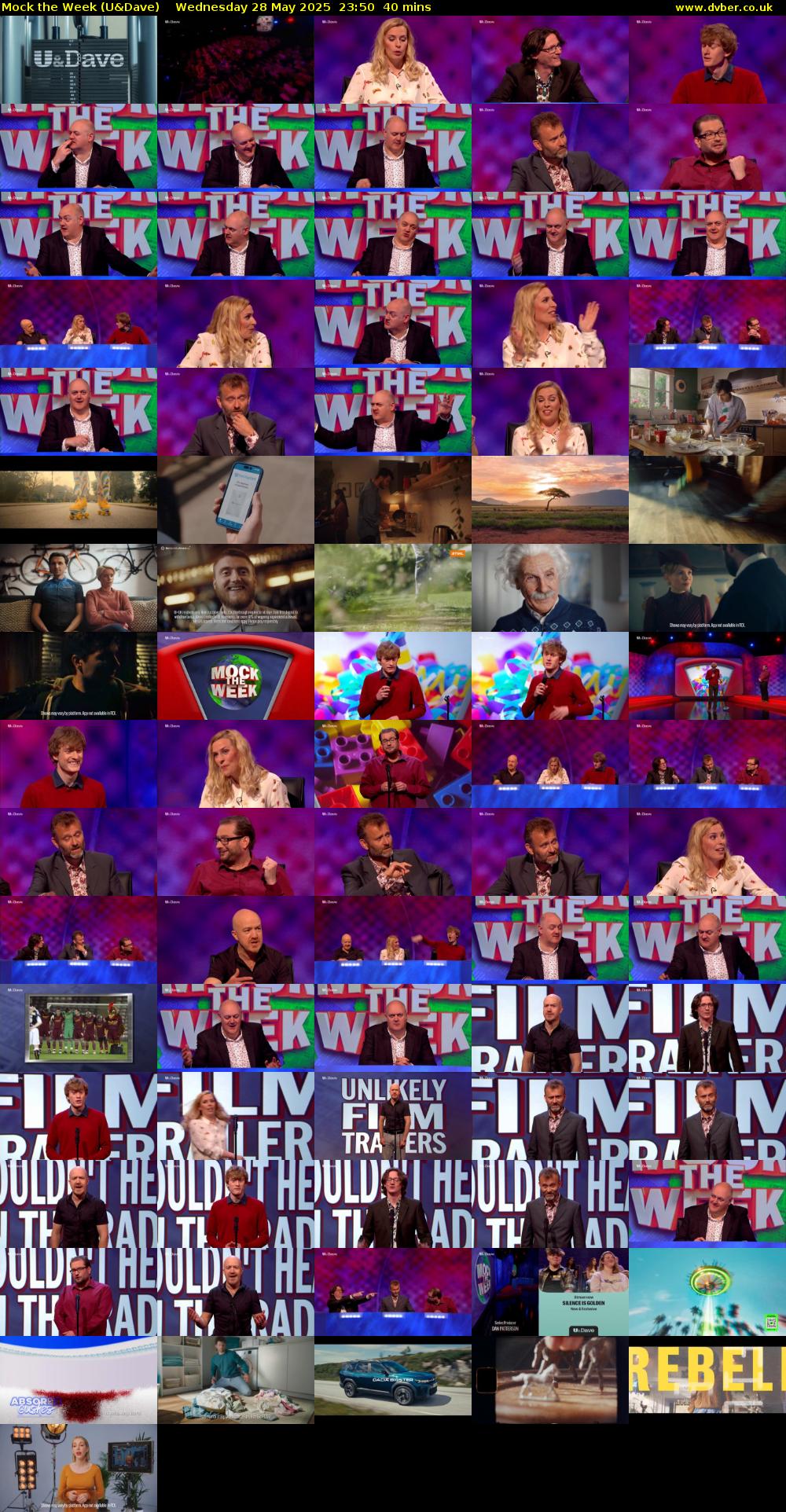 Mock the Week (U&Dave) Wednesday 28 May 2025 23:50 - 00:30