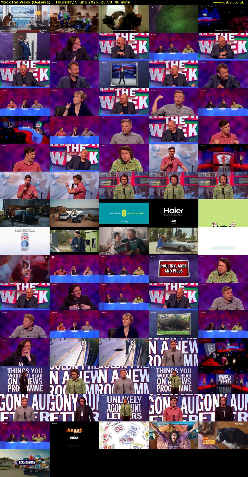 Mock the Week (U&Dave) Thursday 5 June 2025 23:50 - 00:30