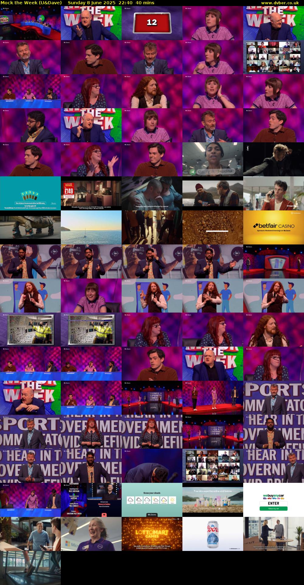 Mock the Week (U&Dave) Sunday 8 June 2025 22:40 - 23:20