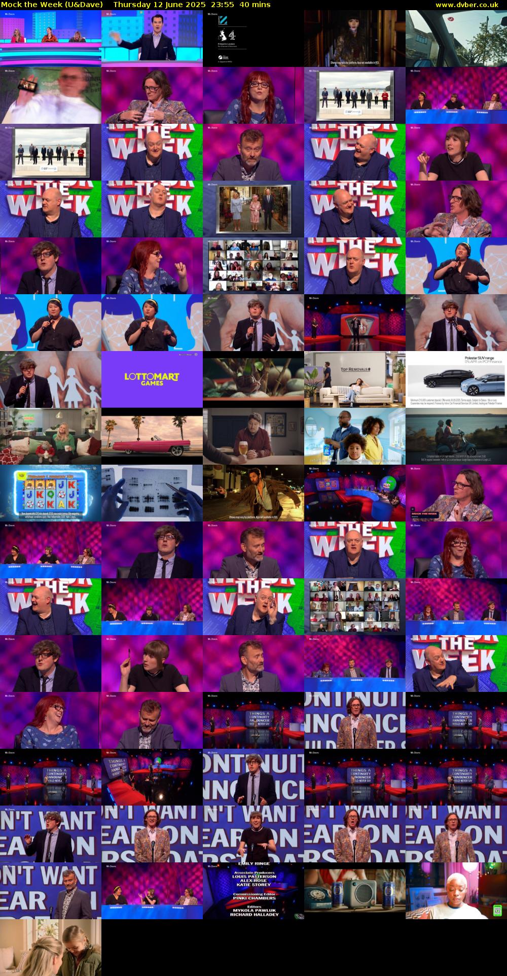 Mock the Week (U&Dave) Thursday 12 June 2025 23:55 - 00:35