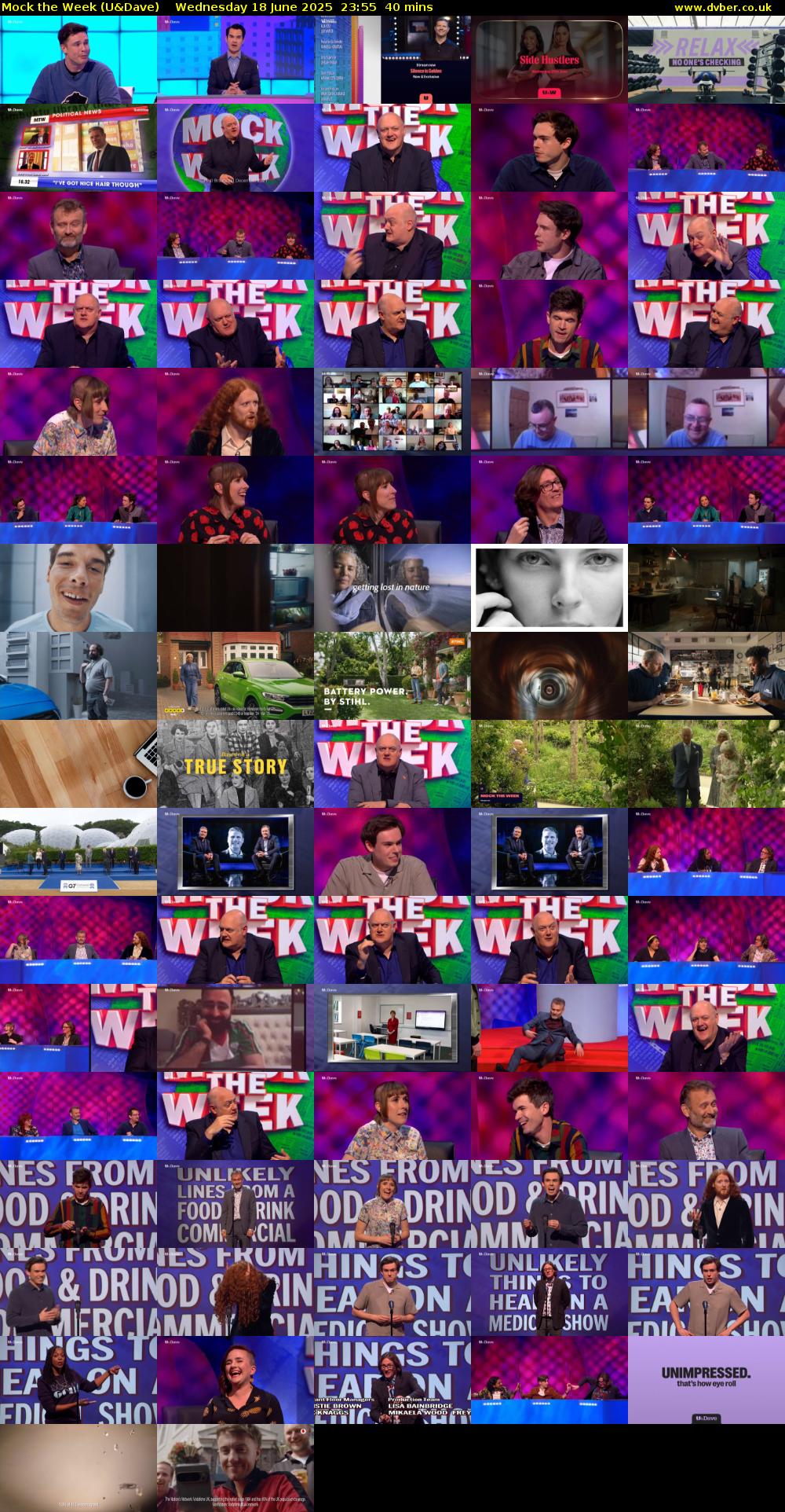Mock the Week (U&Dave) Wednesday 18 June 2025 23:55 - 00:35