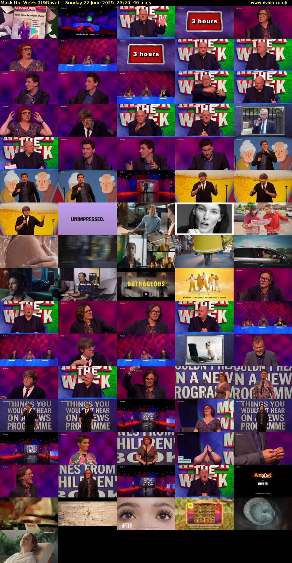 Mock the Week (U&Dave) Sunday 22 June 2025 23:20 - 00:00