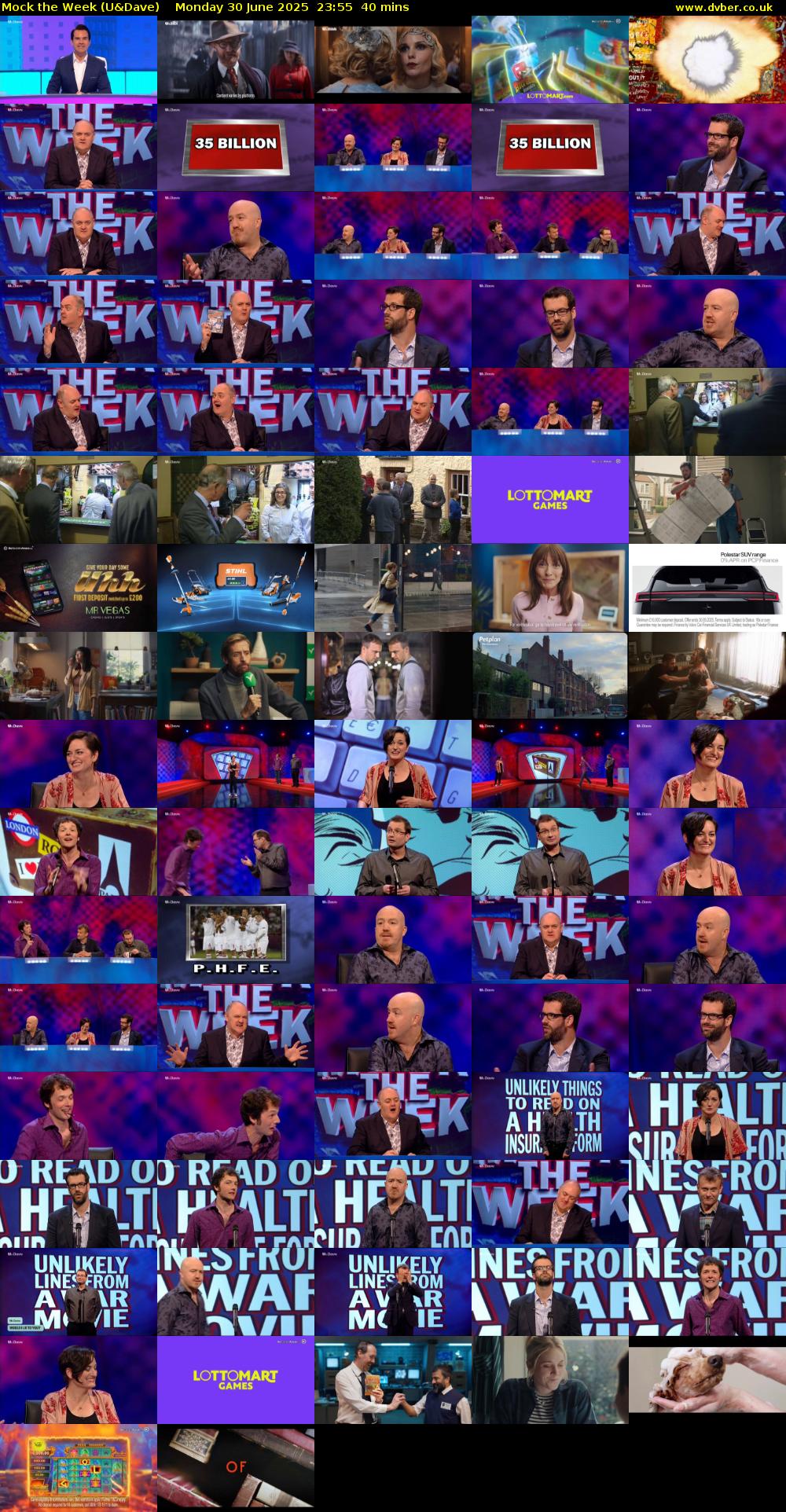 Mock the Week (U&Dave) Monday 30 June 2025 23:55 - 00:35