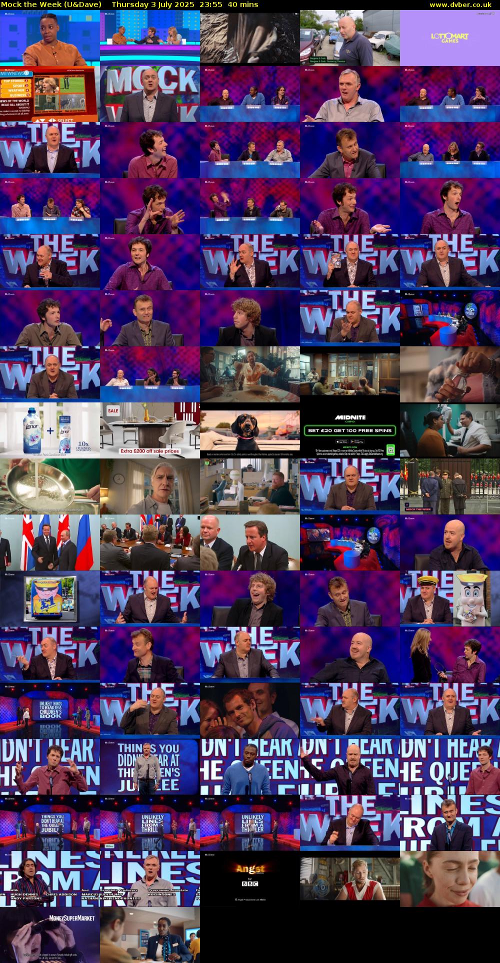 Mock the Week (U&Dave) Thursday 3 July 2025 23:55 - 00:35