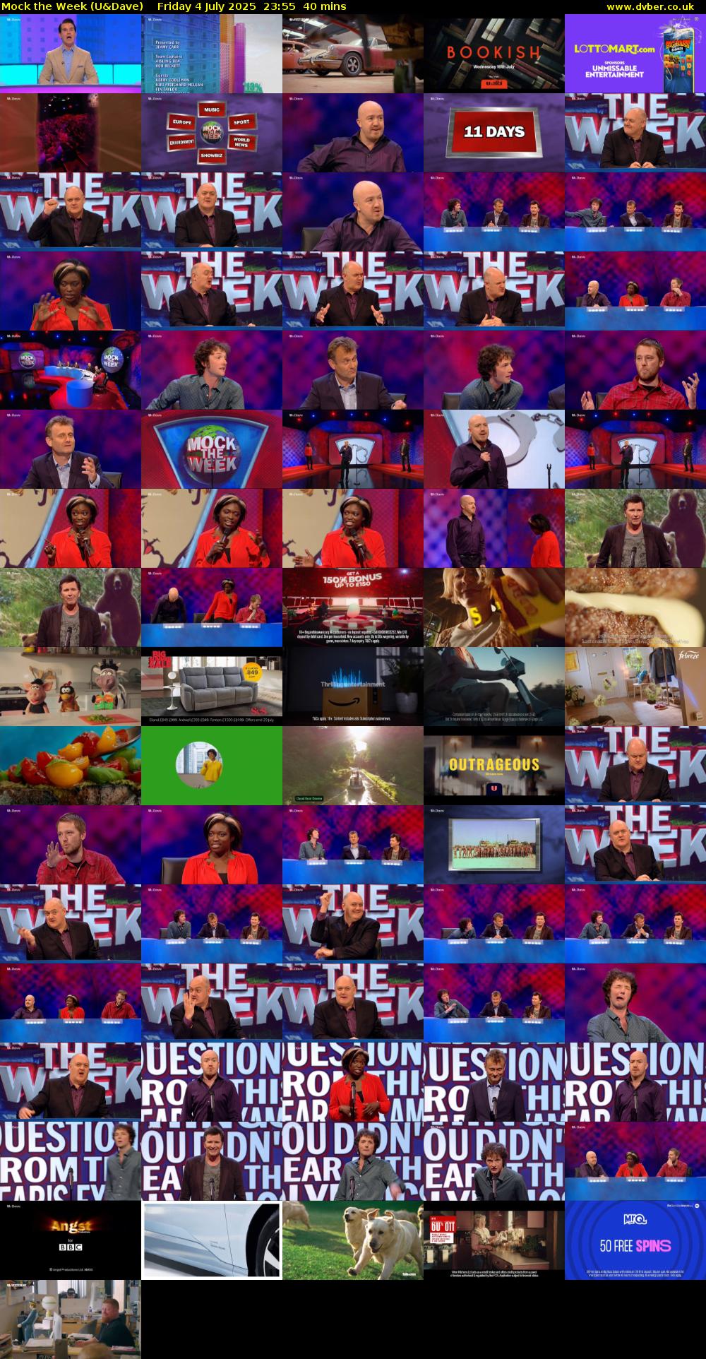 Mock the Week (U&Dave) Friday 4 July 2025 23:55 - 00:35