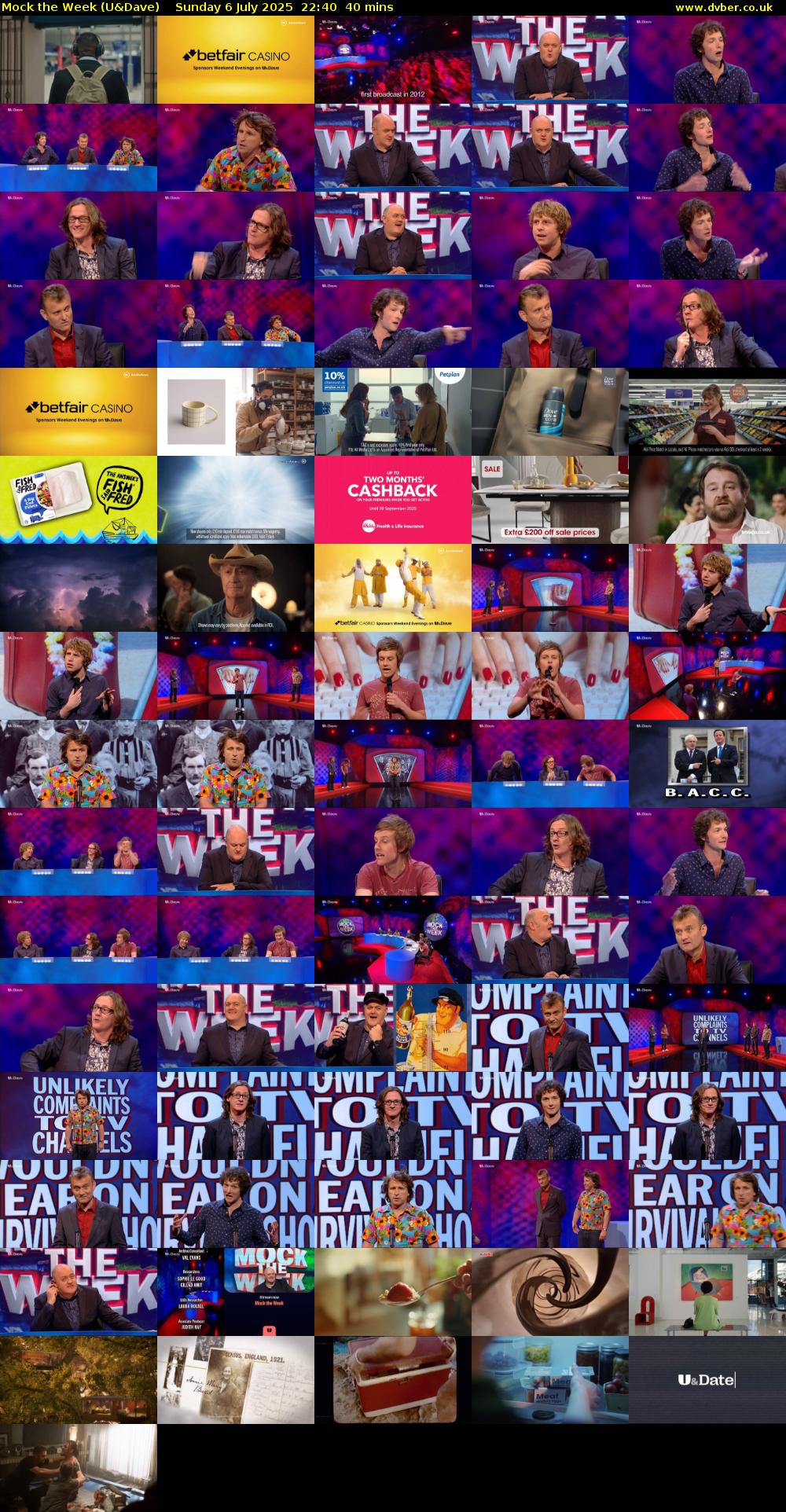 Mock the Week (U&Dave) Sunday 6 July 2025 22:40 - 23:20