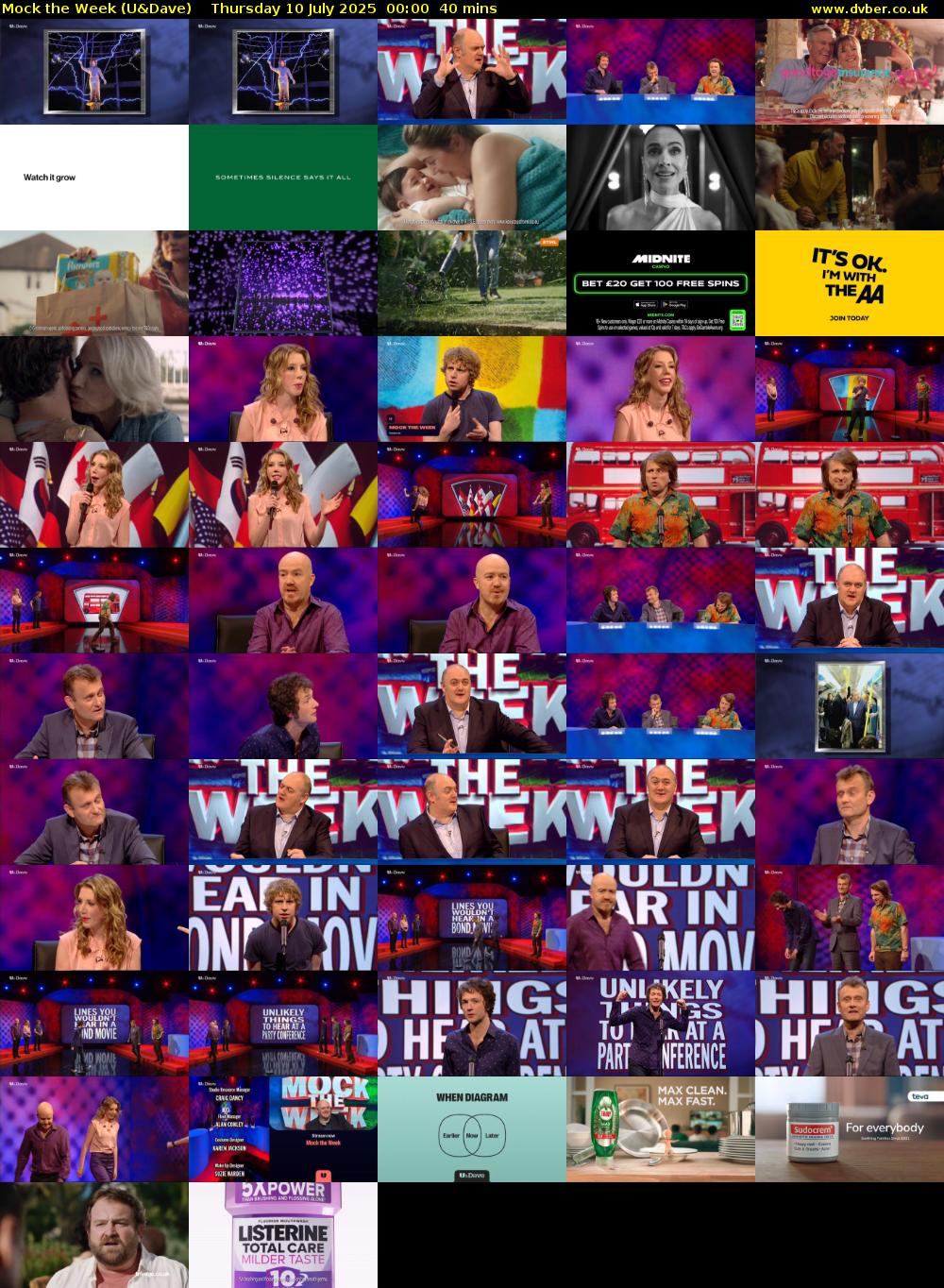 Mock the Week (U&Dave) Thursday 10 July 2025 00:00 - 00:40