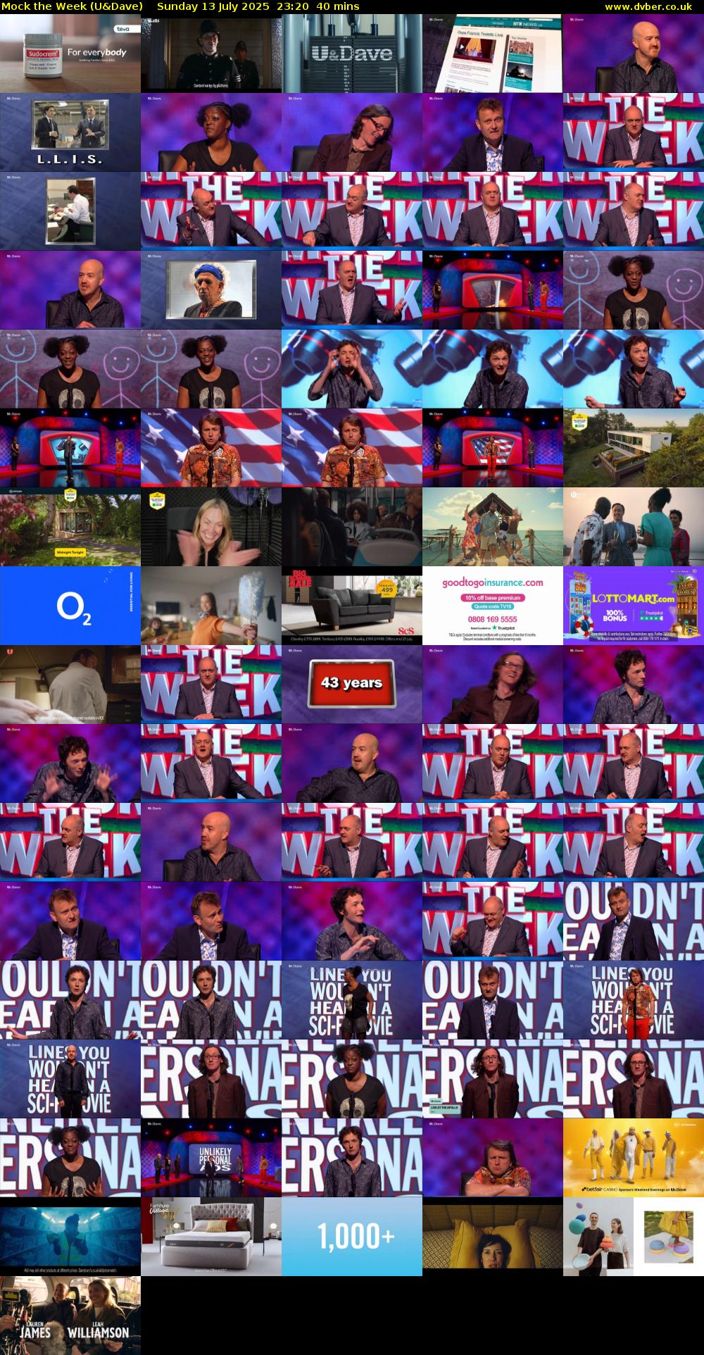 Mock the Week (U&Dave) Sunday 13 July 2025 23:20 - 00:00