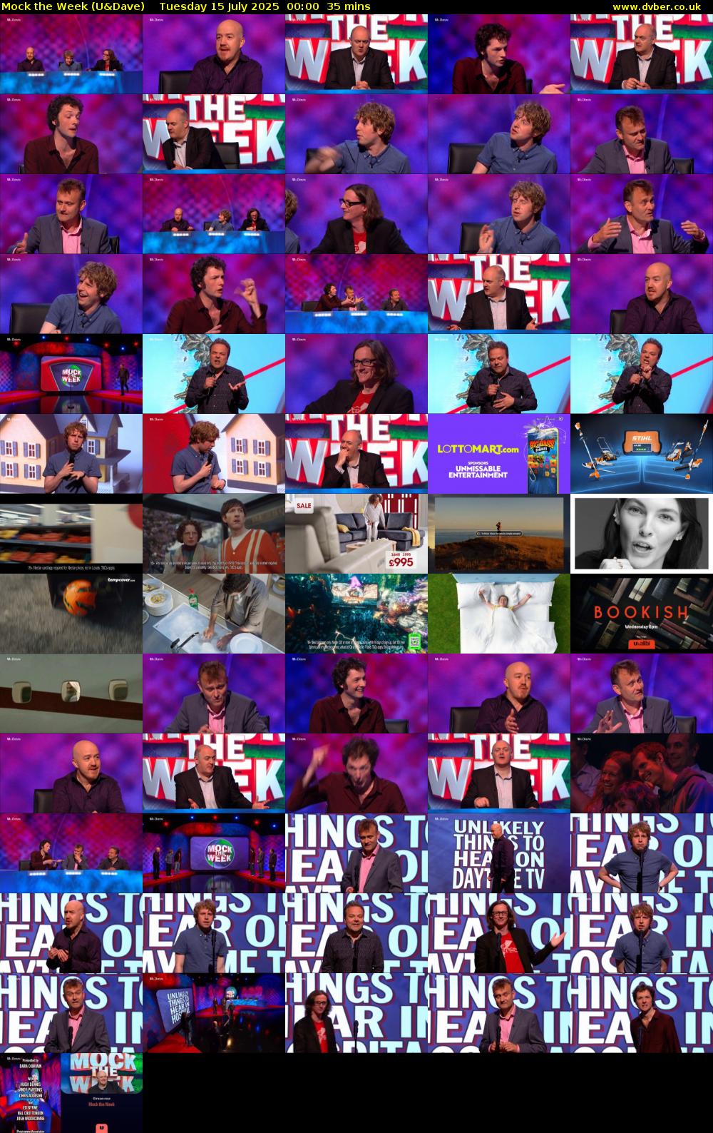 Mock the Week (U&Dave) Tuesday 15 July 2025 00:00 - 00:35