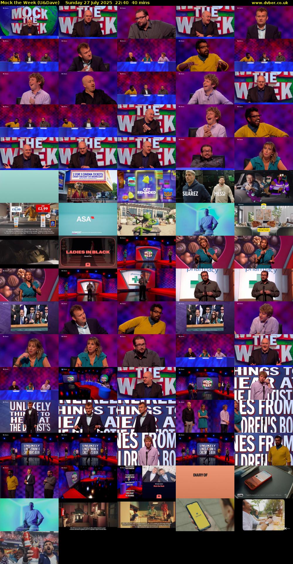 Mock the Week (U&Dave) Sunday 27 July 2025 22:40 - 23:20