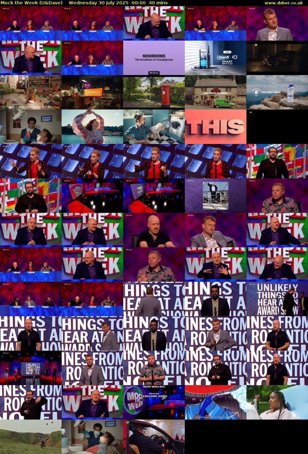 Mock the Week (U&Dave) Wednesday 30 July 2025 00:00 - 00:40