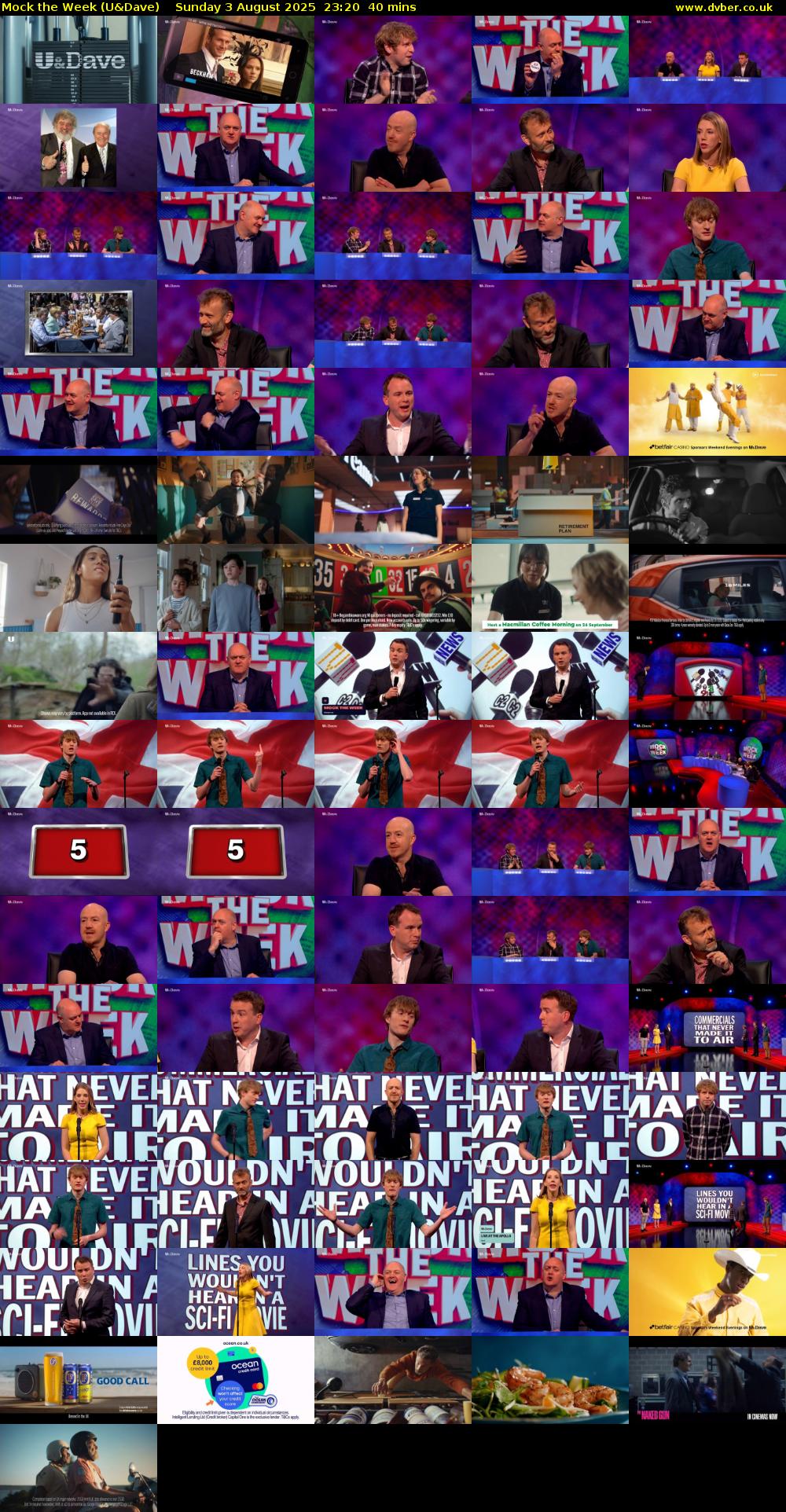 Mock the Week (U&Dave) Sunday 3 August 2025 23:20 - 00:00