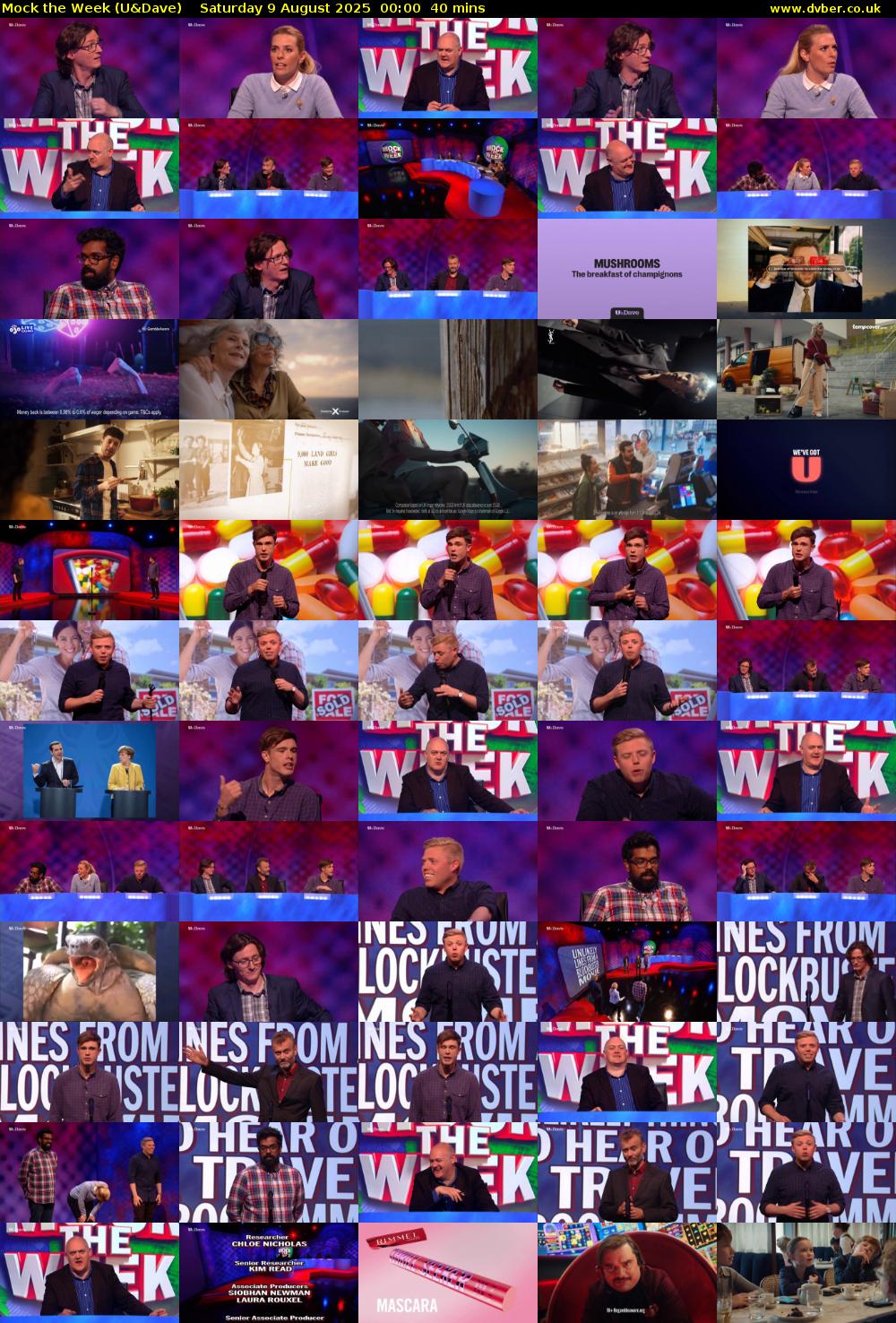 Mock the Week (U&Dave) Saturday 9 August 2025 00:00 - 00:40