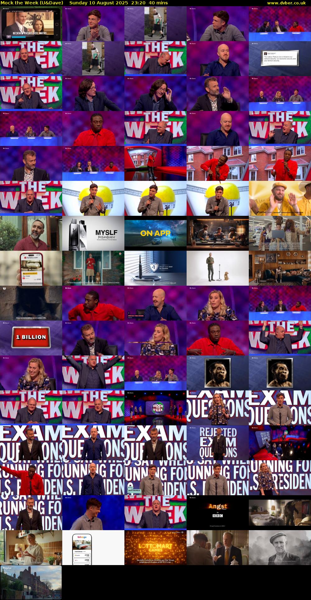 Mock the Week (U&Dave) Sunday 10 August 2025 23:20 - 00:00
