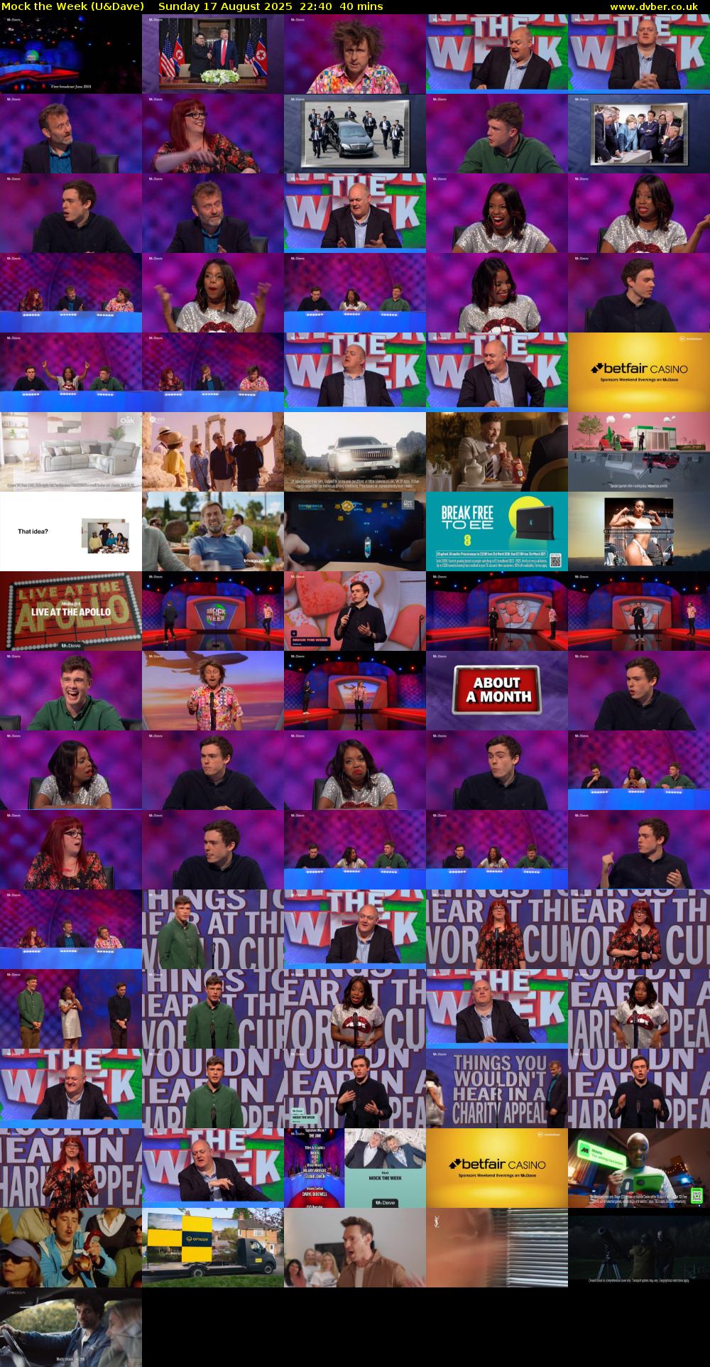 Mock the Week (U&Dave) Sunday 17 August 2025 22:40 - 23:20
