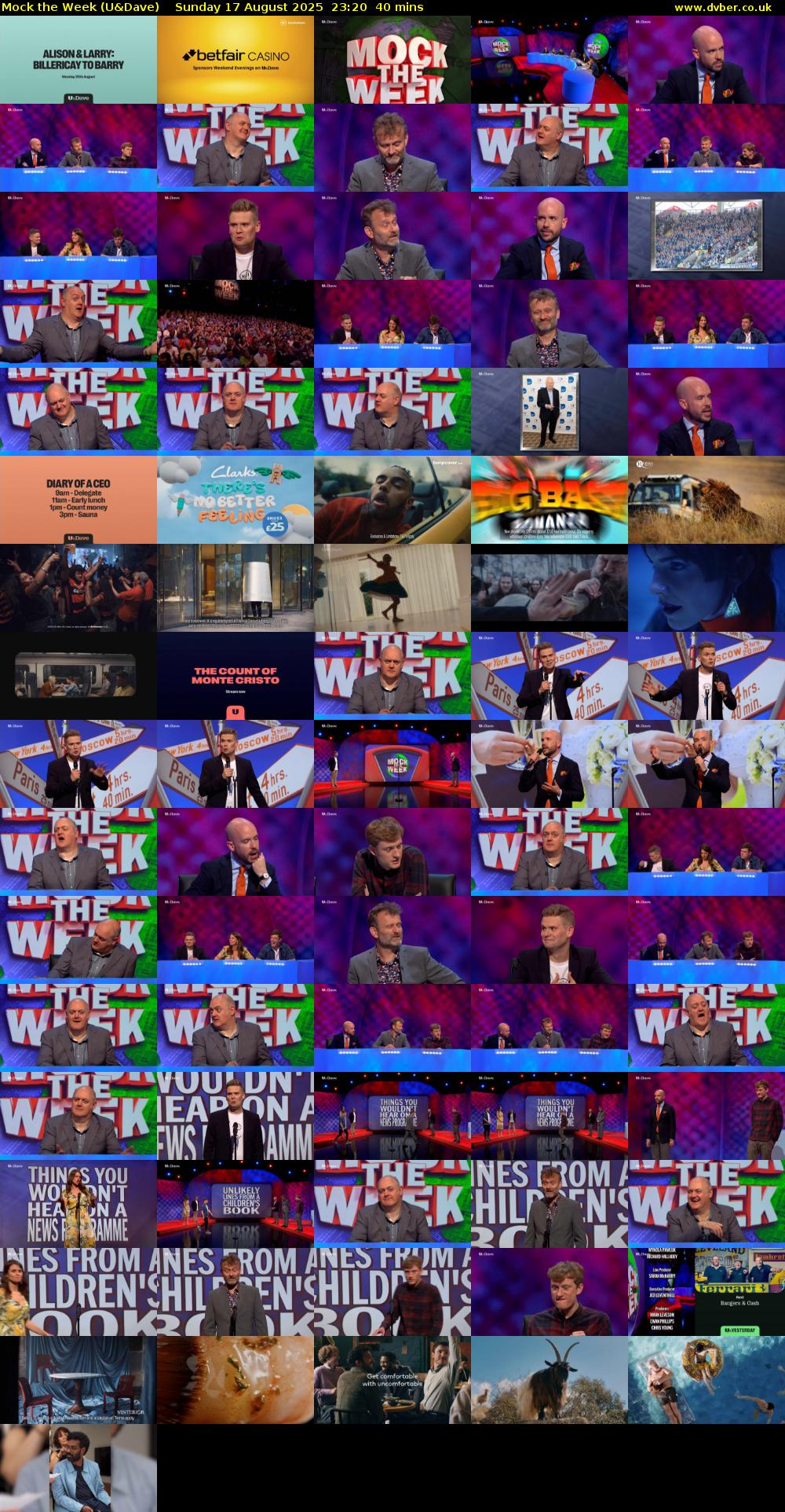 Mock the Week (U&Dave) Sunday 17 August 2025 23:20 - 00:00