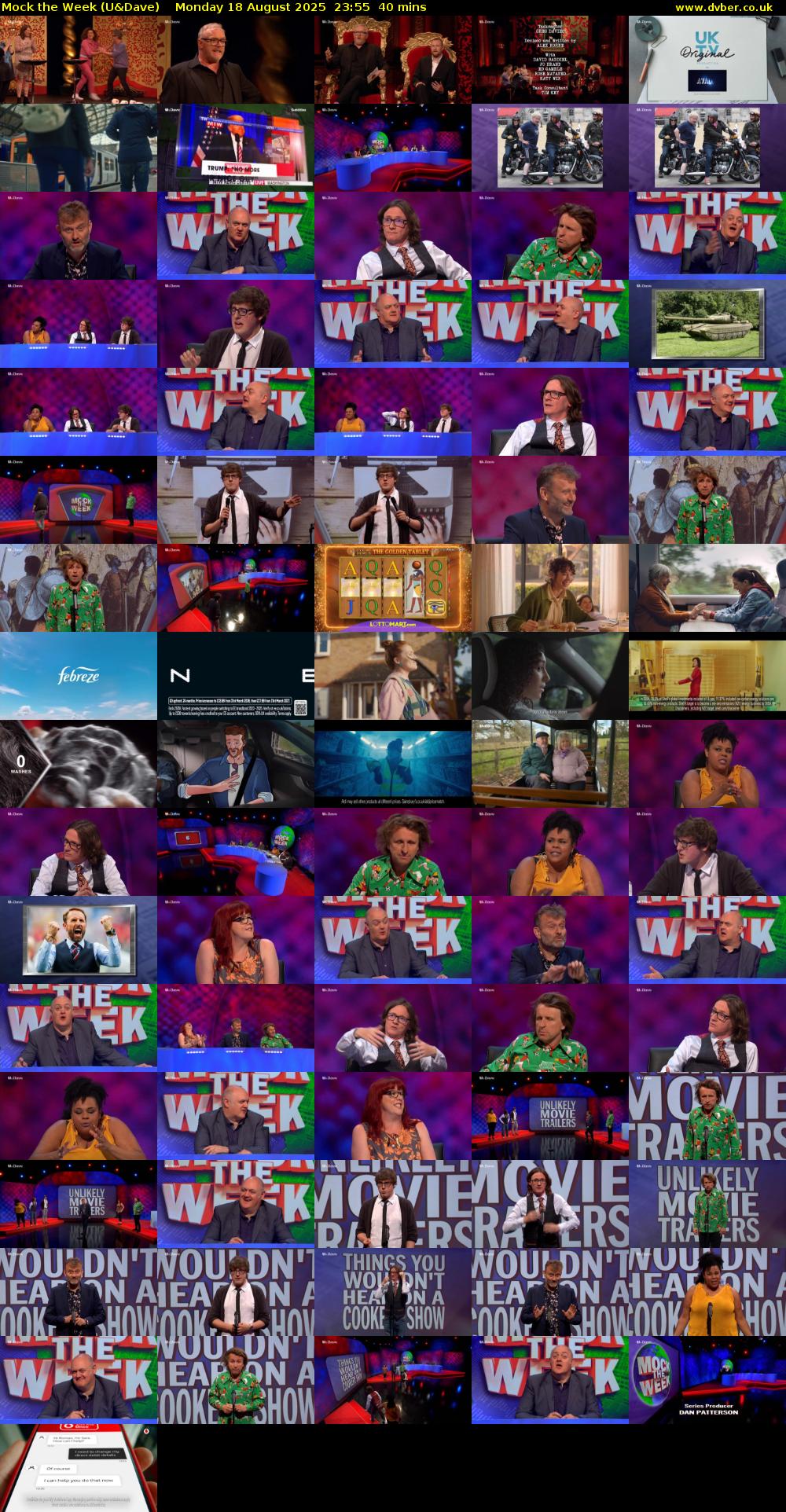 Mock the Week (U&Dave) Monday 18 August 2025 23:55 - 00:35