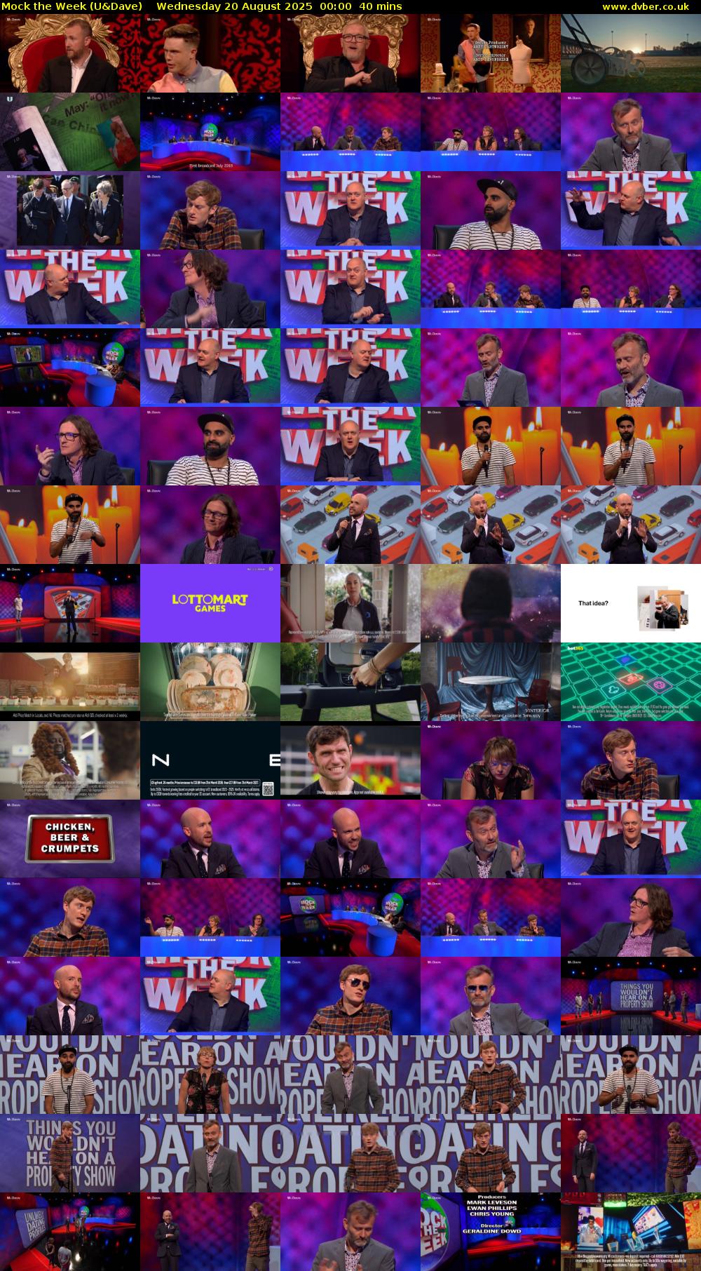 Mock the Week (U&Dave) Wednesday 20 August 2025 00:00 - 00:40