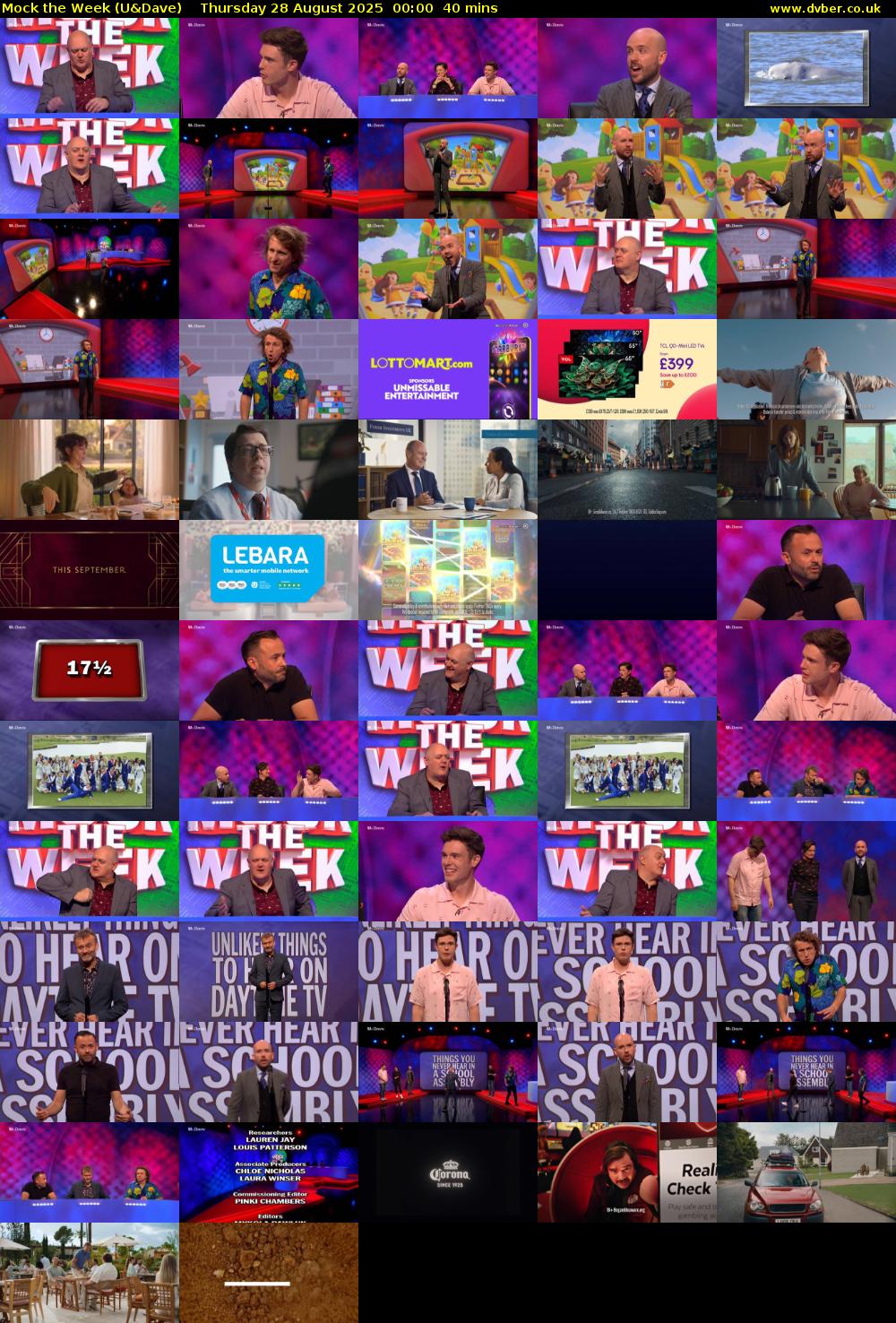 Mock the Week (U&Dave) Thursday 28 August 2025 00:00 - 00:40