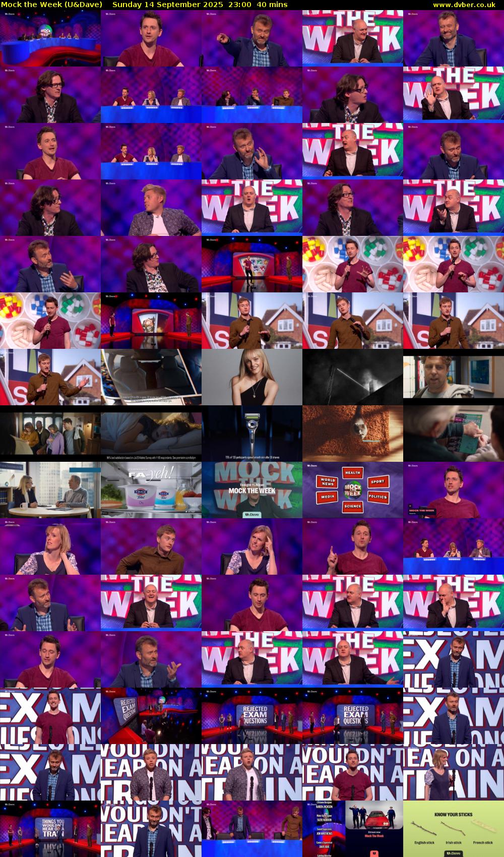 Mock the Week (U&Dave) Sunday 14 September 2025 23:00 - 23:40
