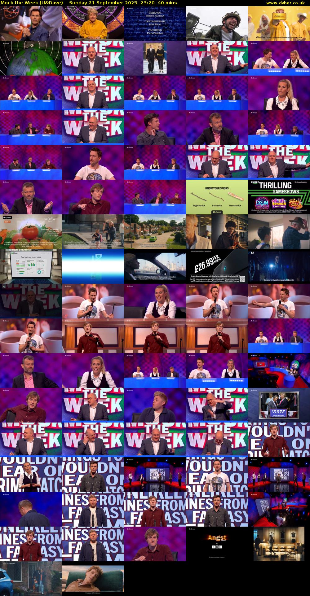 Mock the Week (U&Dave) Sunday 21 September 2025 23:20 - 00:00