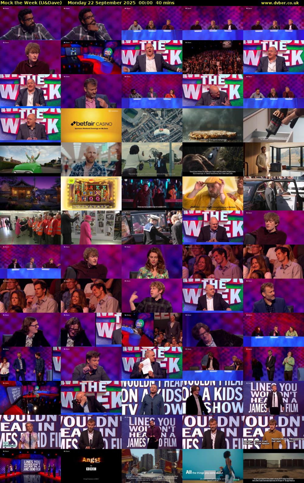 Mock the Week (U&Dave) Monday 22 September 2025 00:00 - 00:40