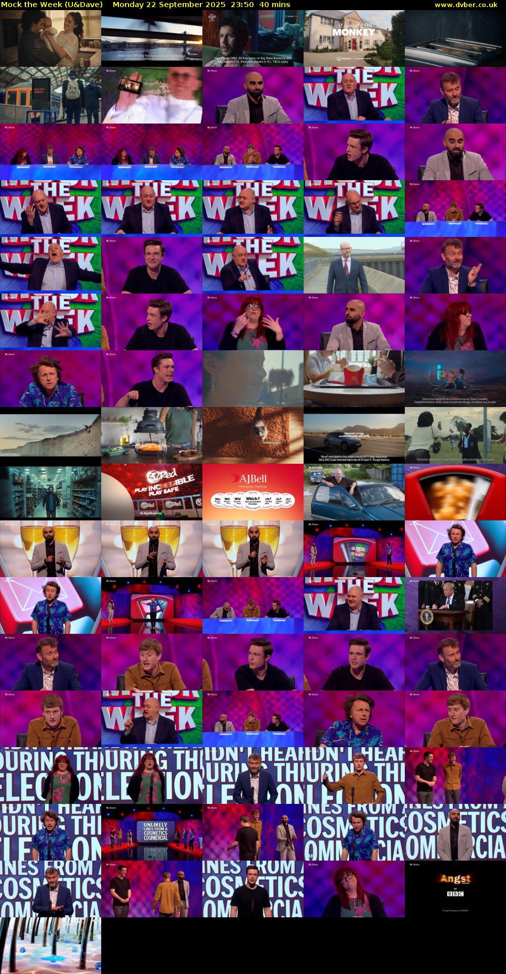 Mock the Week (U&Dave) Monday 22 September 2025 23:50 - 00:30