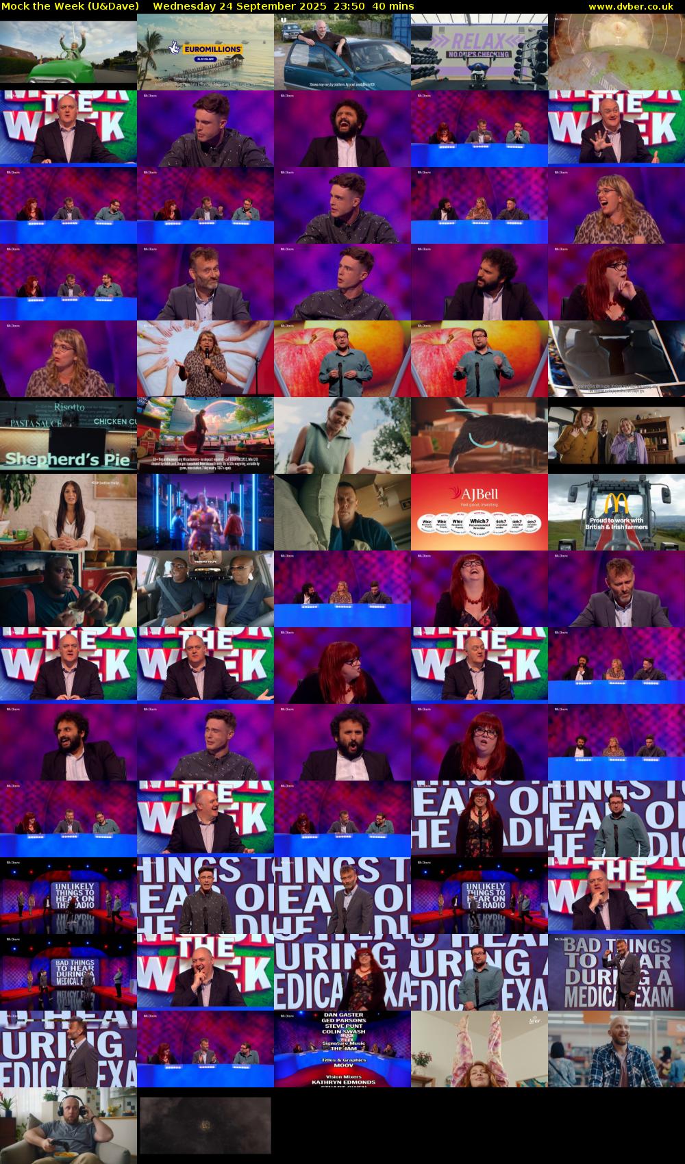 Mock the Week (U&Dave) Wednesday 24 September 2025 23:50 - 00:30