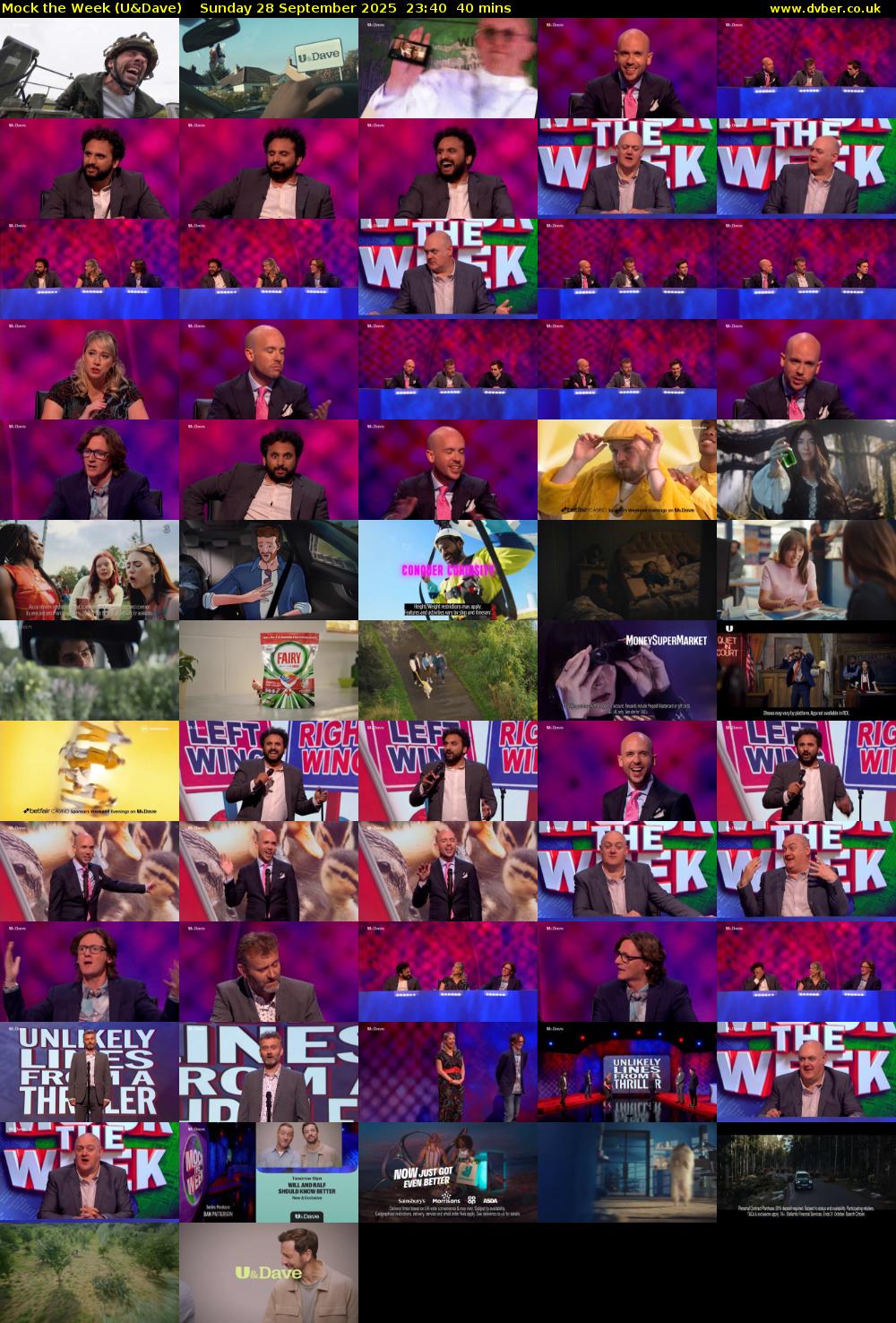 Mock the Week (U&Dave) Sunday 28 September 2025 23:40 - 00:20
