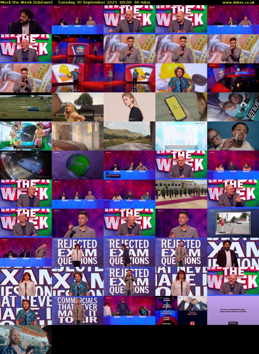Mock the Week (U&Dave) Tuesday 30 September 2025 00:00 - 00:40