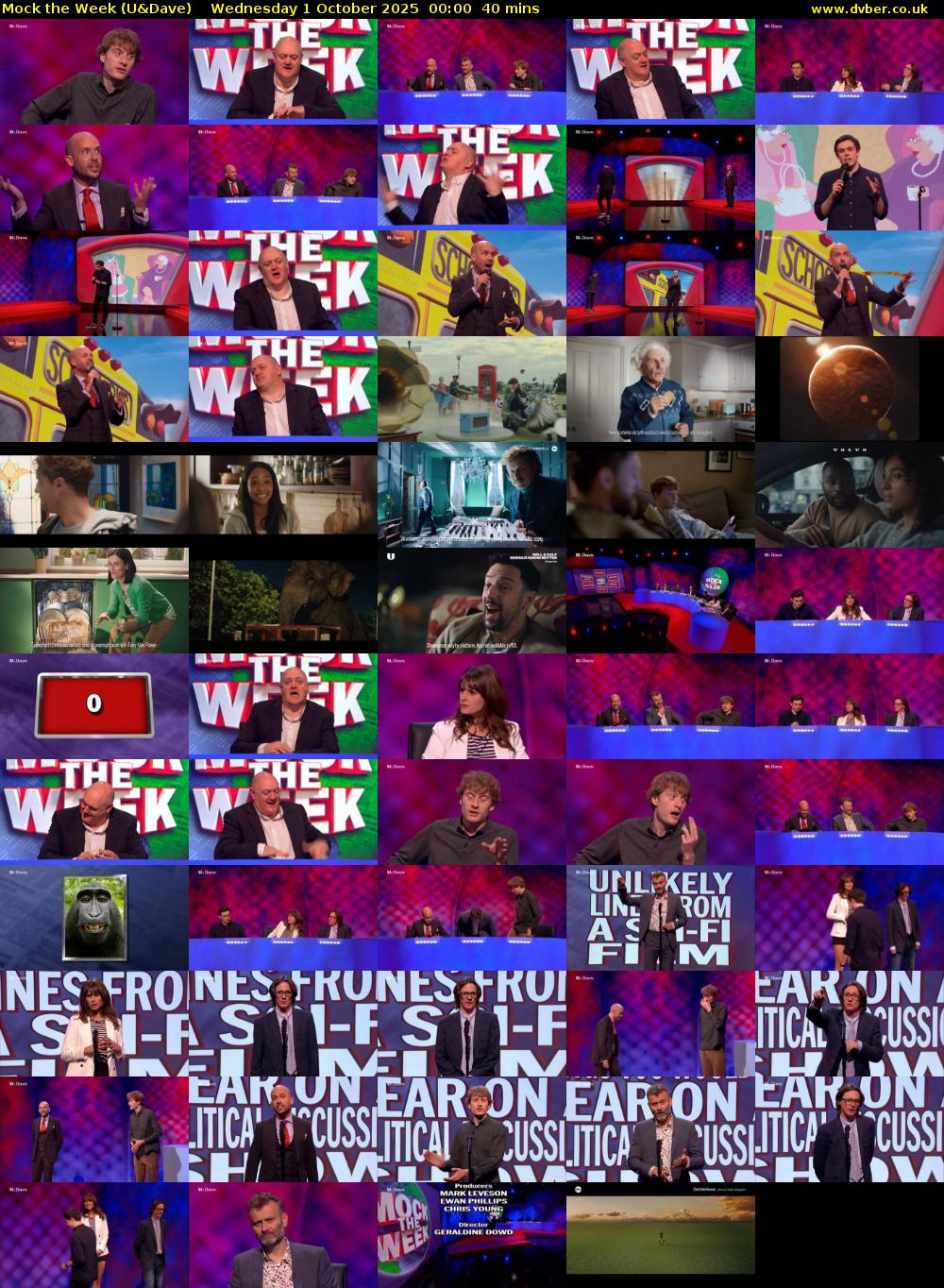 Mock the Week (U&Dave) Wednesday 1 October 2025 00:00 - 00:40