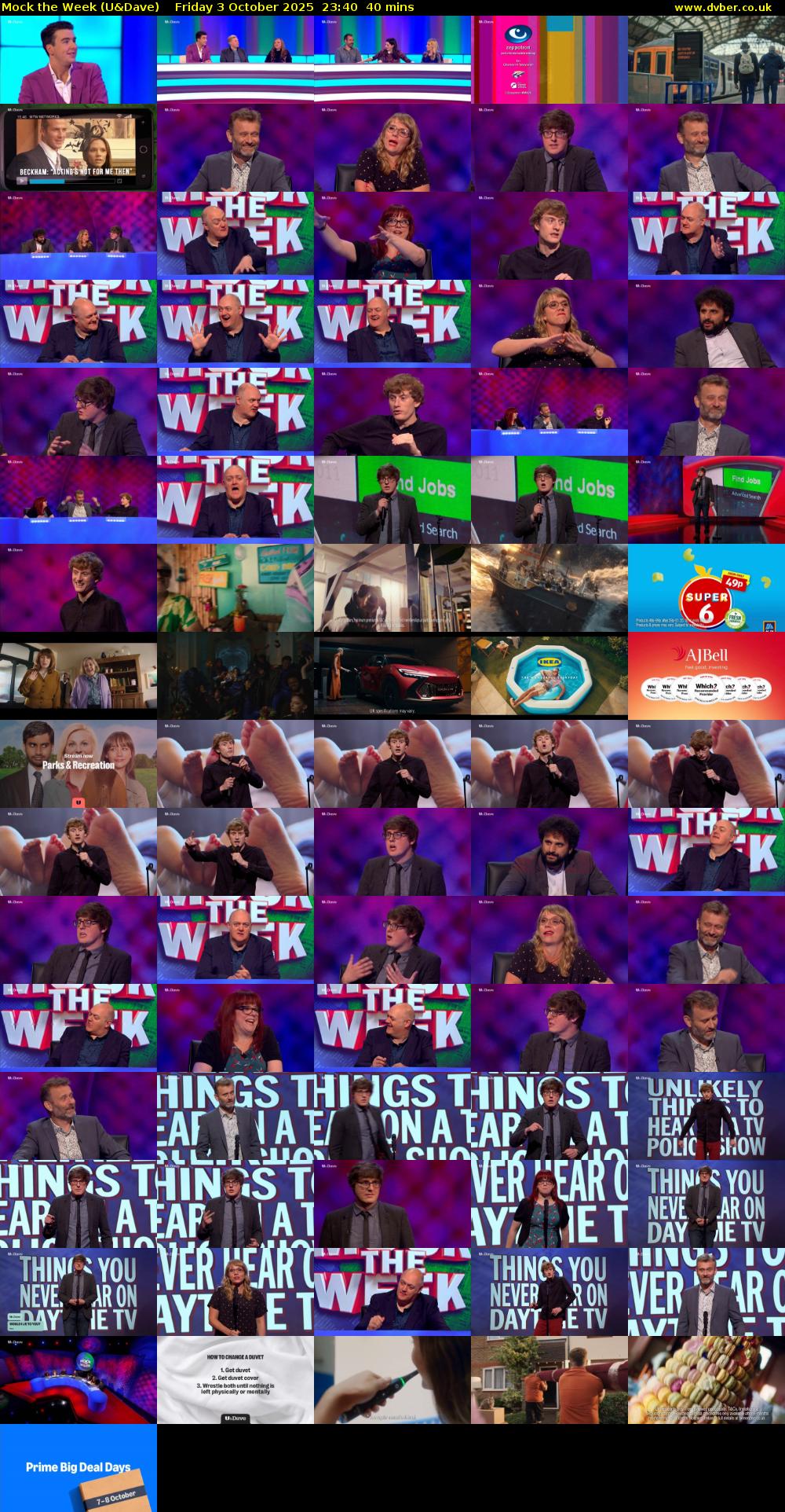 Mock the Week (U&Dave) Friday 3 October 2025 23:40 - 00:20
