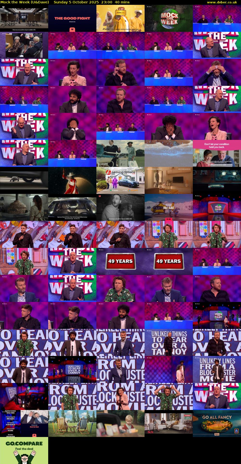 Mock the Week (U&Dave) Sunday 5 October 2025 23:00 - 23:40