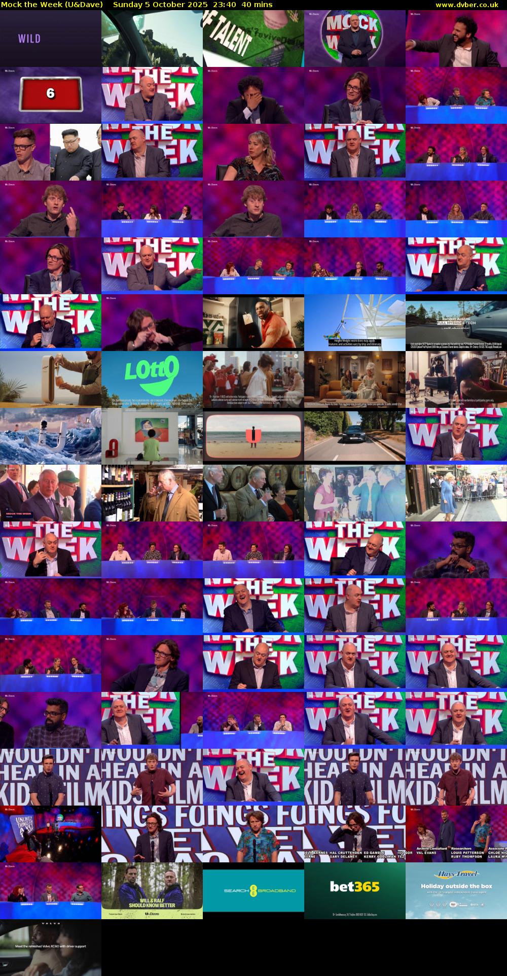 Mock the Week (U&Dave) Sunday 5 October 2025 23:40 - 00:20