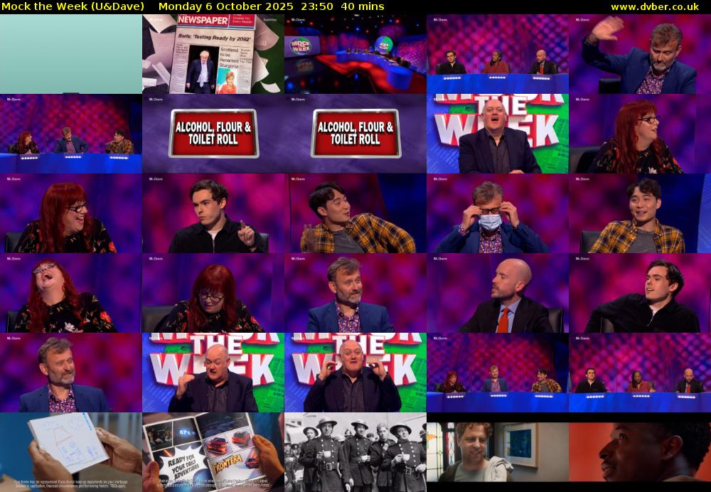 Mock the Week (U&Dave) Monday 6 October 2025 23:50 - 00:30
