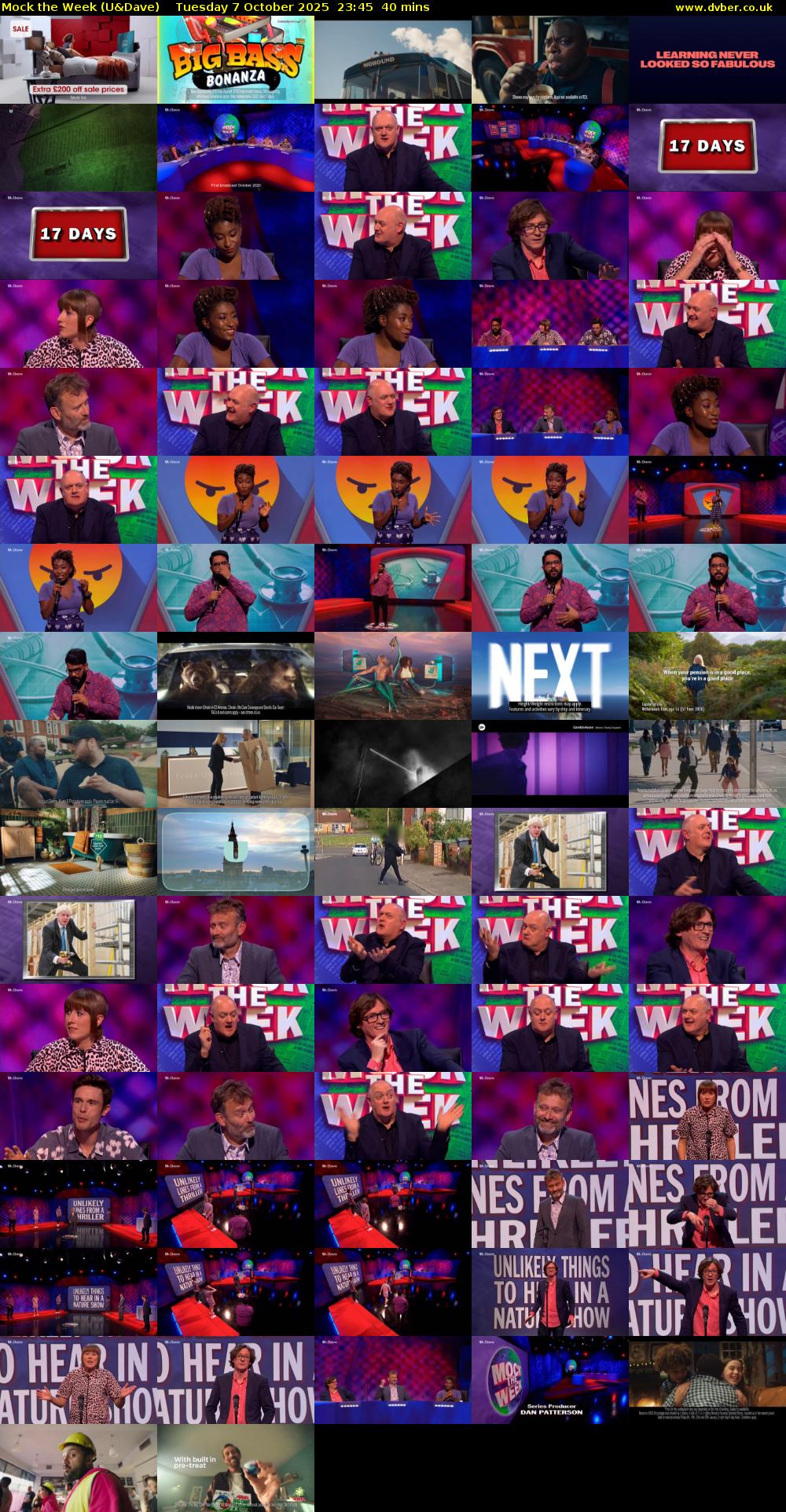 Mock the Week (U&Dave) Tuesday 7 October 2025 23:45 - 00:25