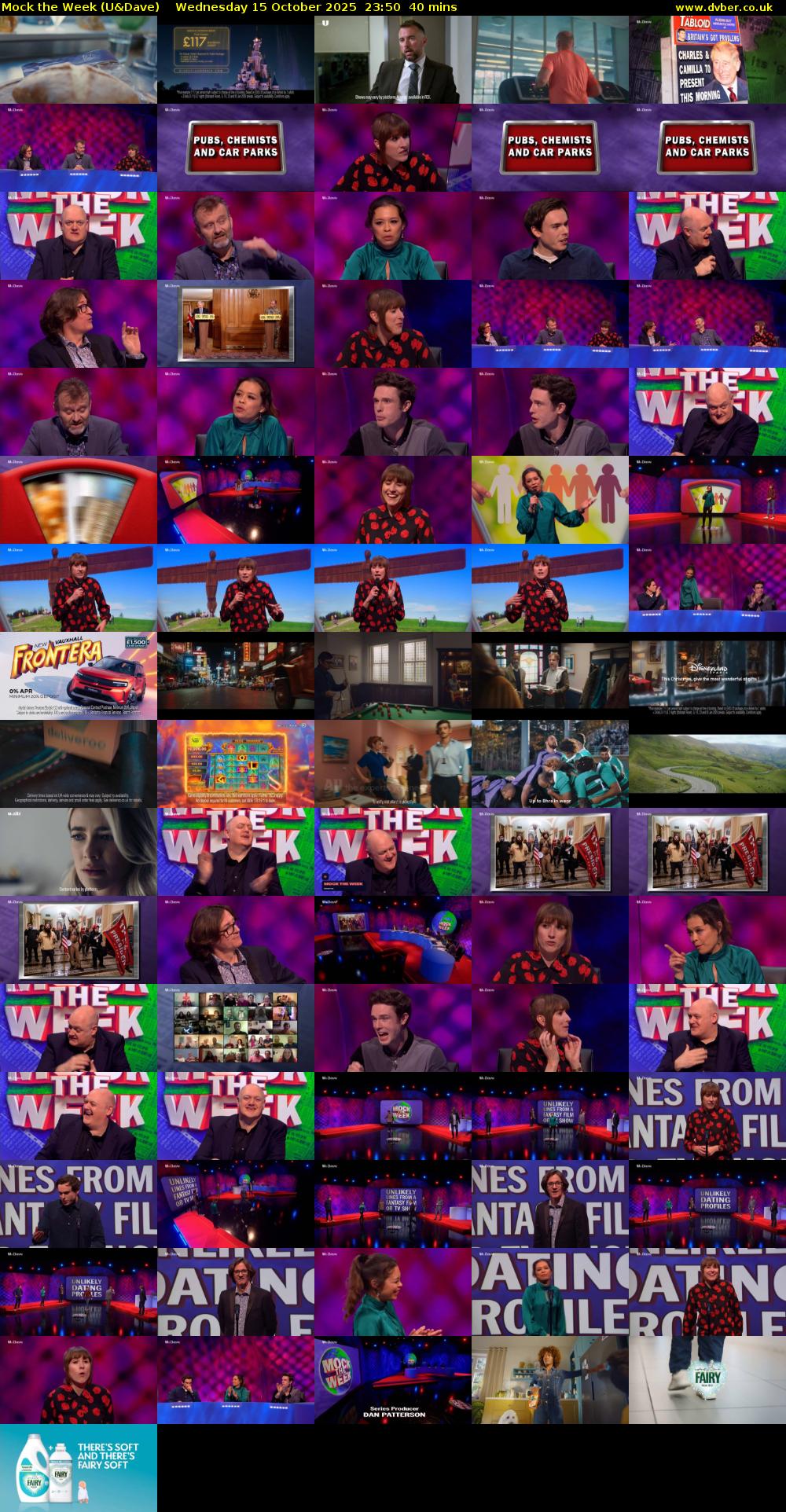 Mock the Week (U&Dave) Wednesday 15 October 2025 23:50 - 00:30
