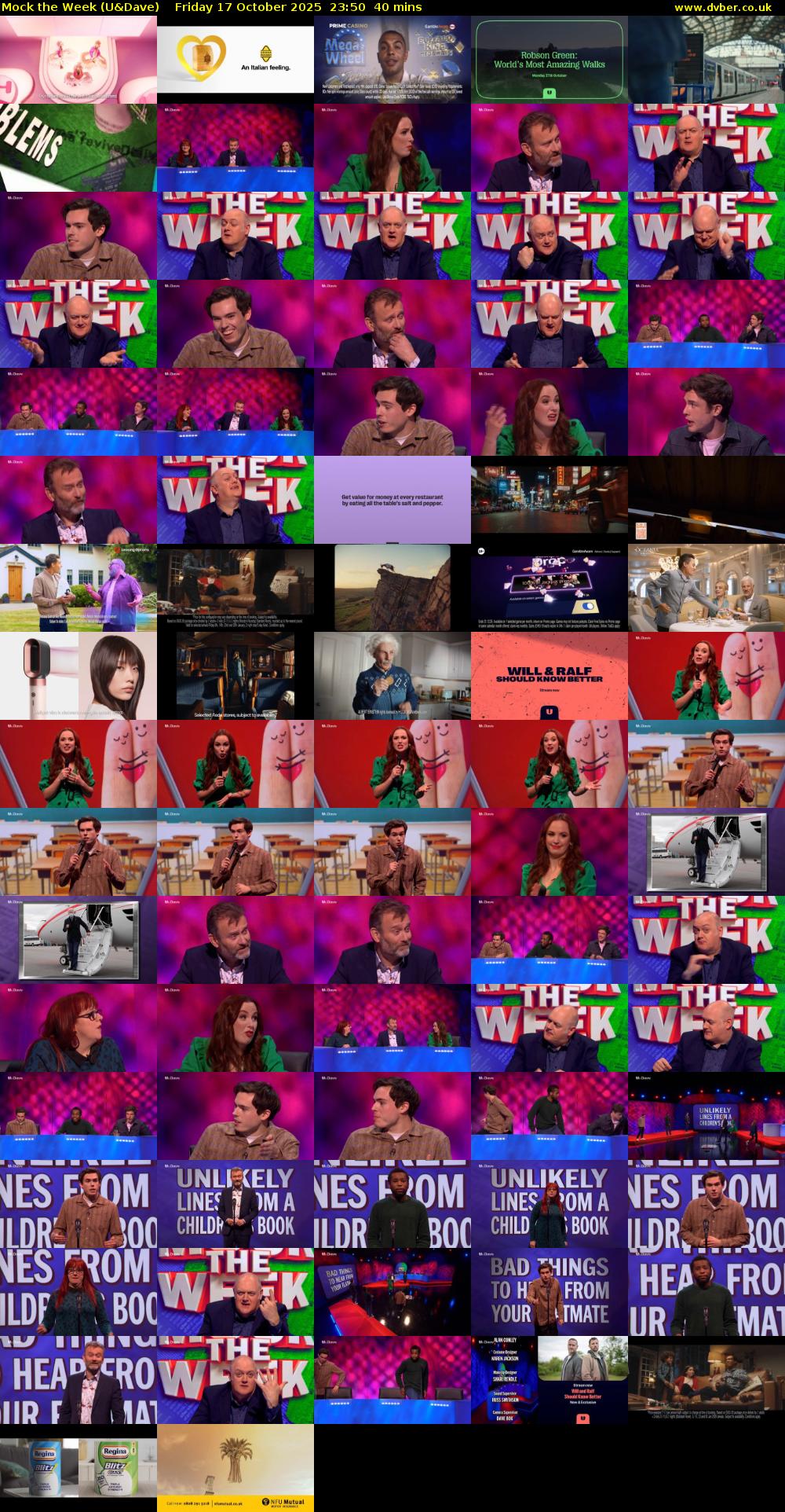 Mock the Week (U&Dave) Friday 17 October 2025 23:50 - 00:30