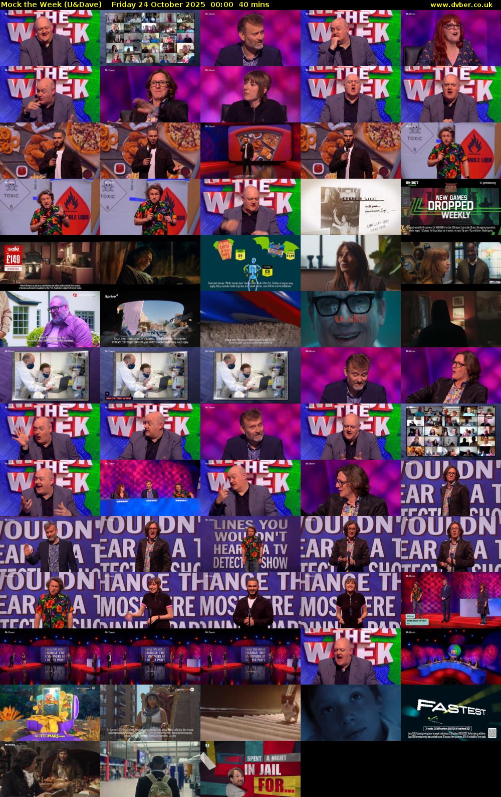 Mock the Week (U&Dave) Friday 24 October 2025 00:00 - 00:40