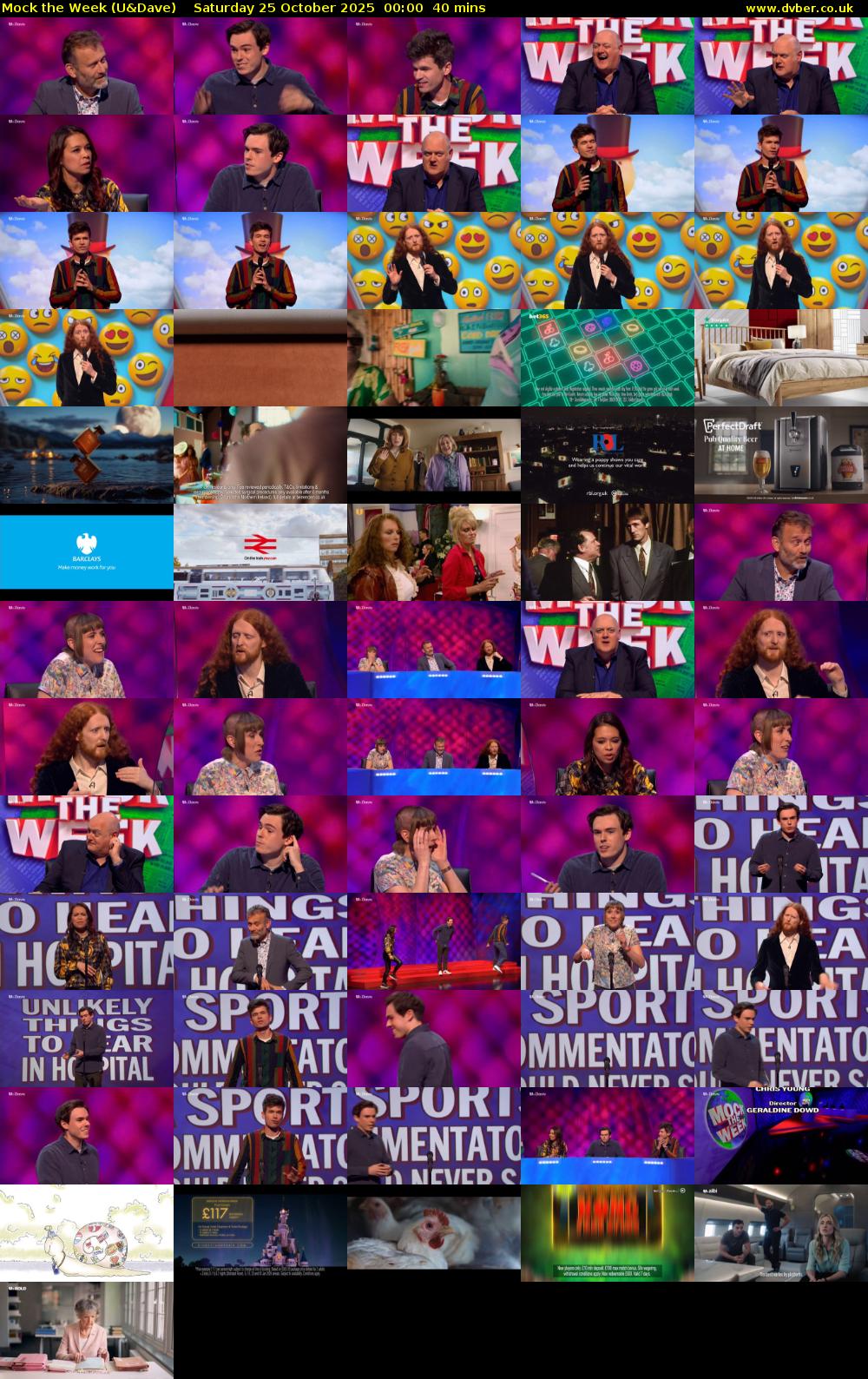 Mock the Week (U&Dave) Saturday 25 October 2025 00:00 - 00:40