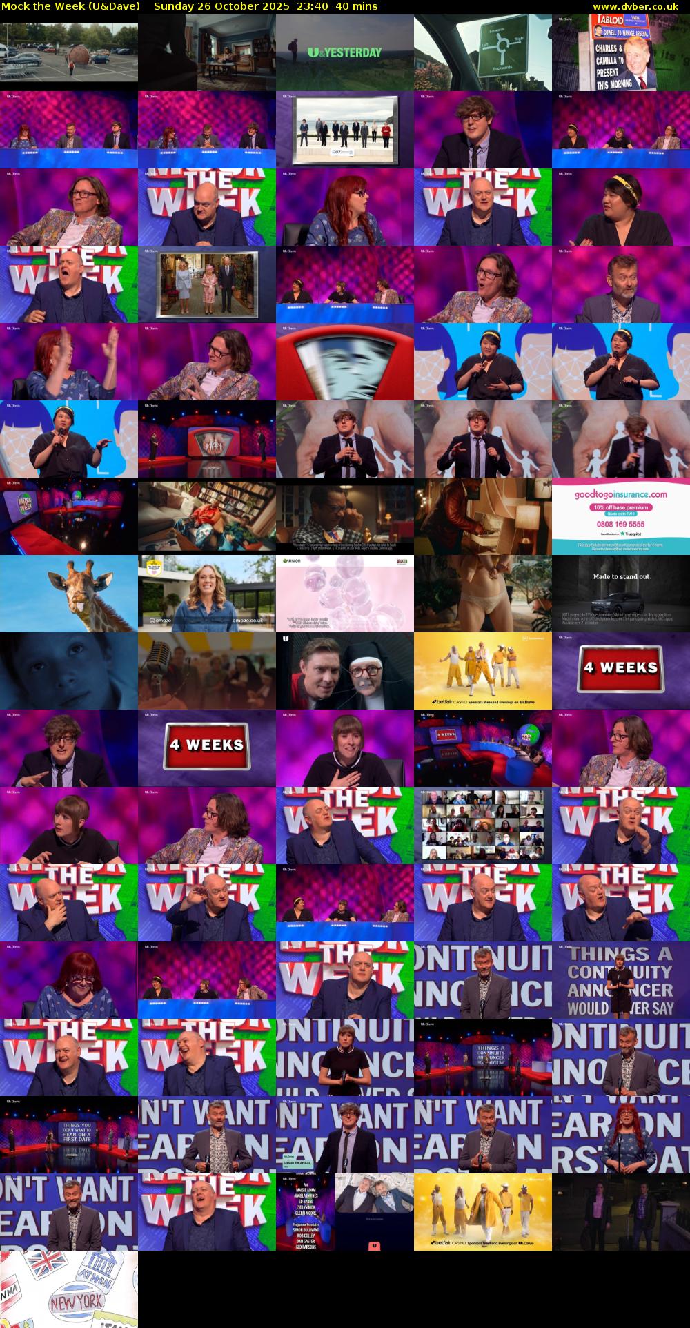 Mock the Week (U&Dave) Sunday 26 October 2025 23:40 - 00:20