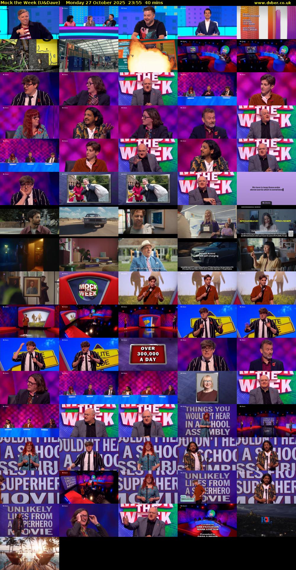 Mock the Week (U&Dave) Monday 27 October 2025 23:55 - 00:35